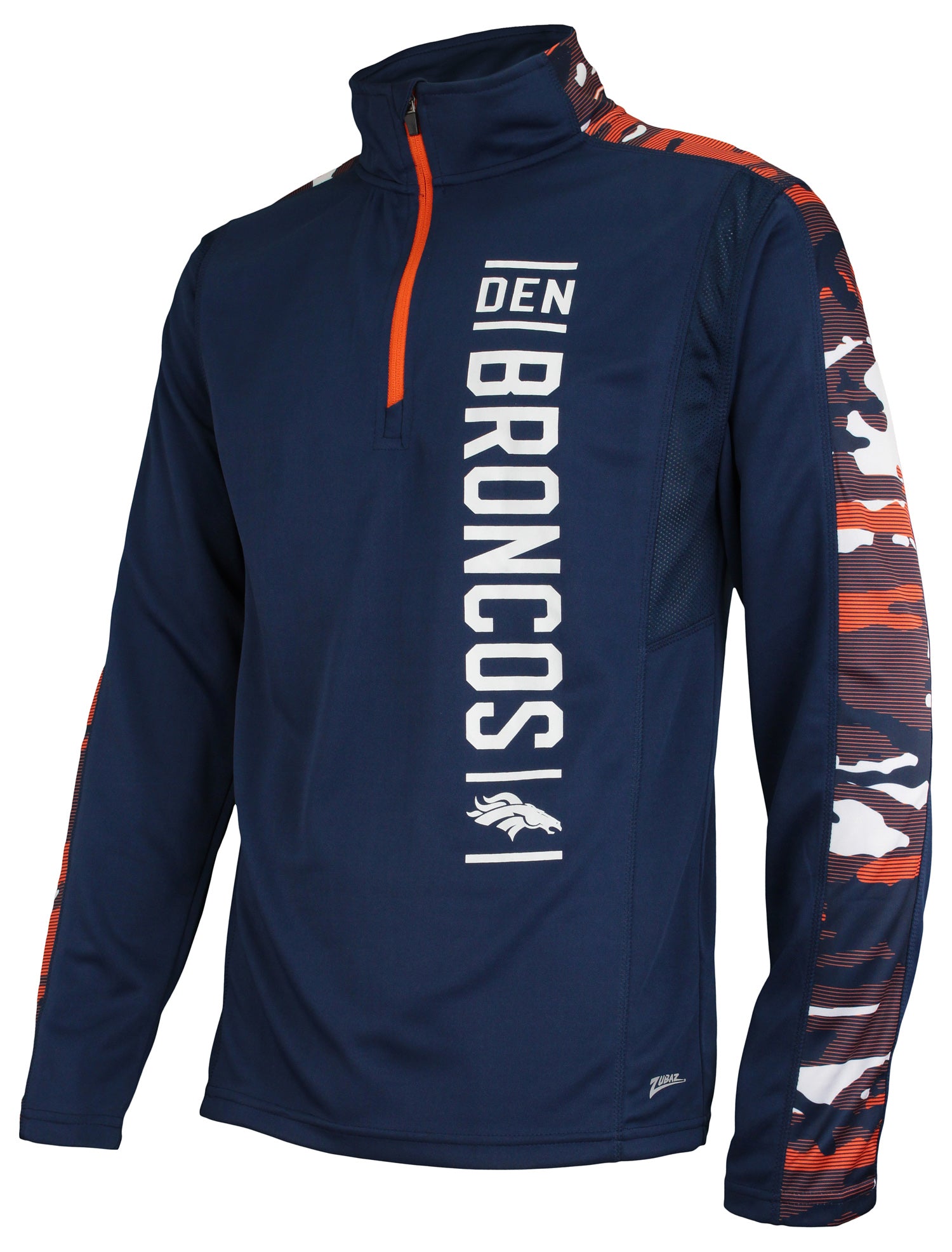 Zubaz NFL Men's Elevated 1/4 Zip Camo Sweatshirt, Denver Broncos - Official NFL Broncos Zubaz Apparel (1 of 2)