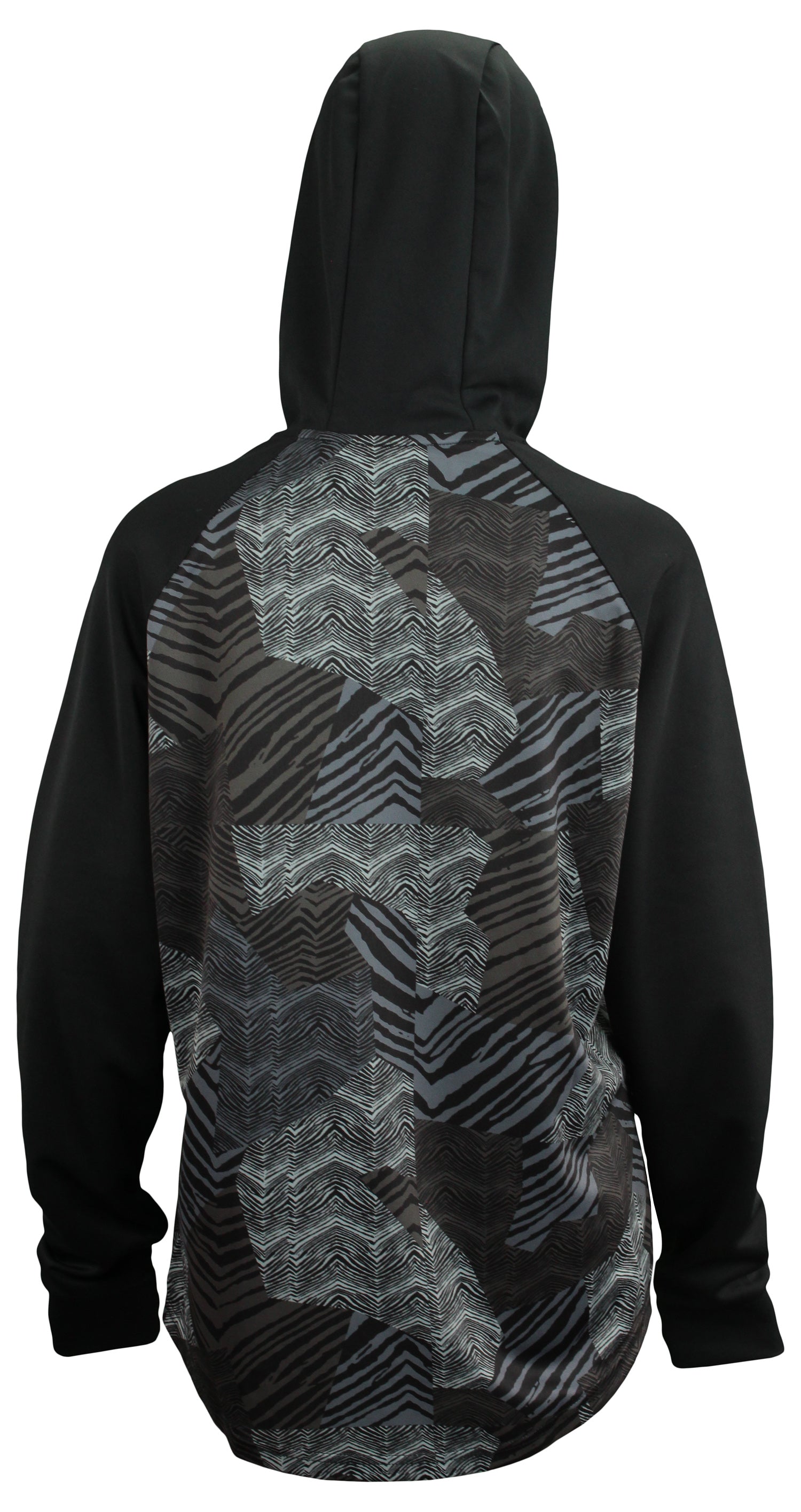 Zubaz NFL Women's Buffalo Bills Elevated Team Logo Black Light Weight Hoodie