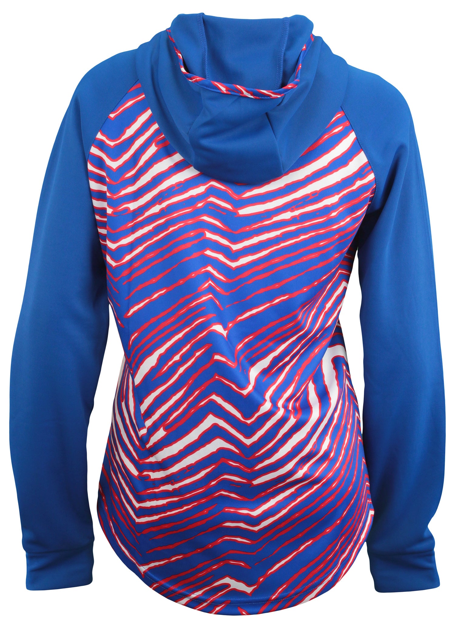 Zubaz NFL Women's Buffalo Bills Elevated Team Logo Zebra Light Weight Hoodie