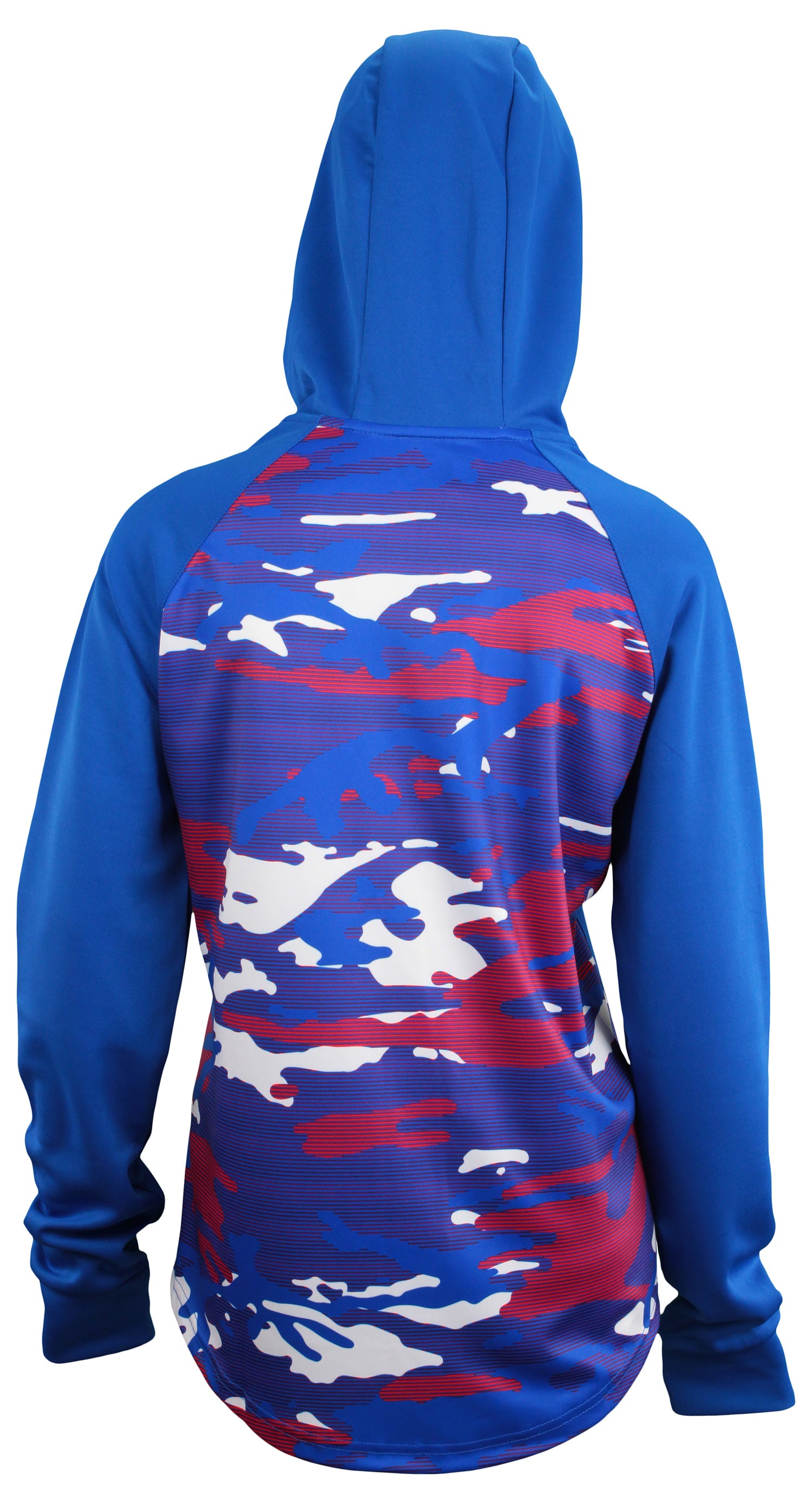 Zubaz NFL Women's Buffalo Bills Elevated Team Logo Camo Light Weight Hoodie