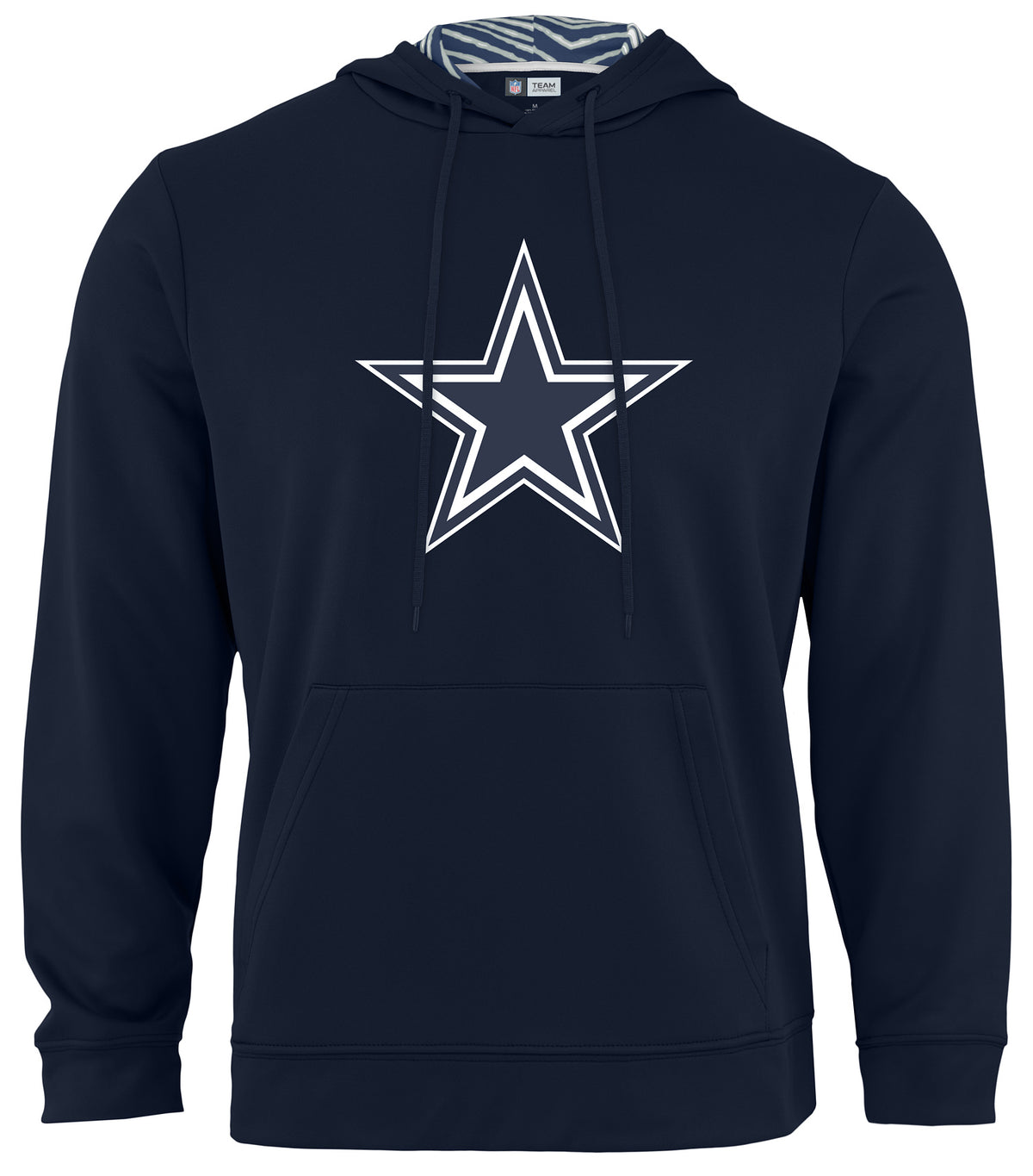 Zubaz NFL Men's Dallas Cowboys Team Color Primary Logo With Zebra Hood Liner - Official NFL Cowboys Zubaz Apparel (1 of 2)