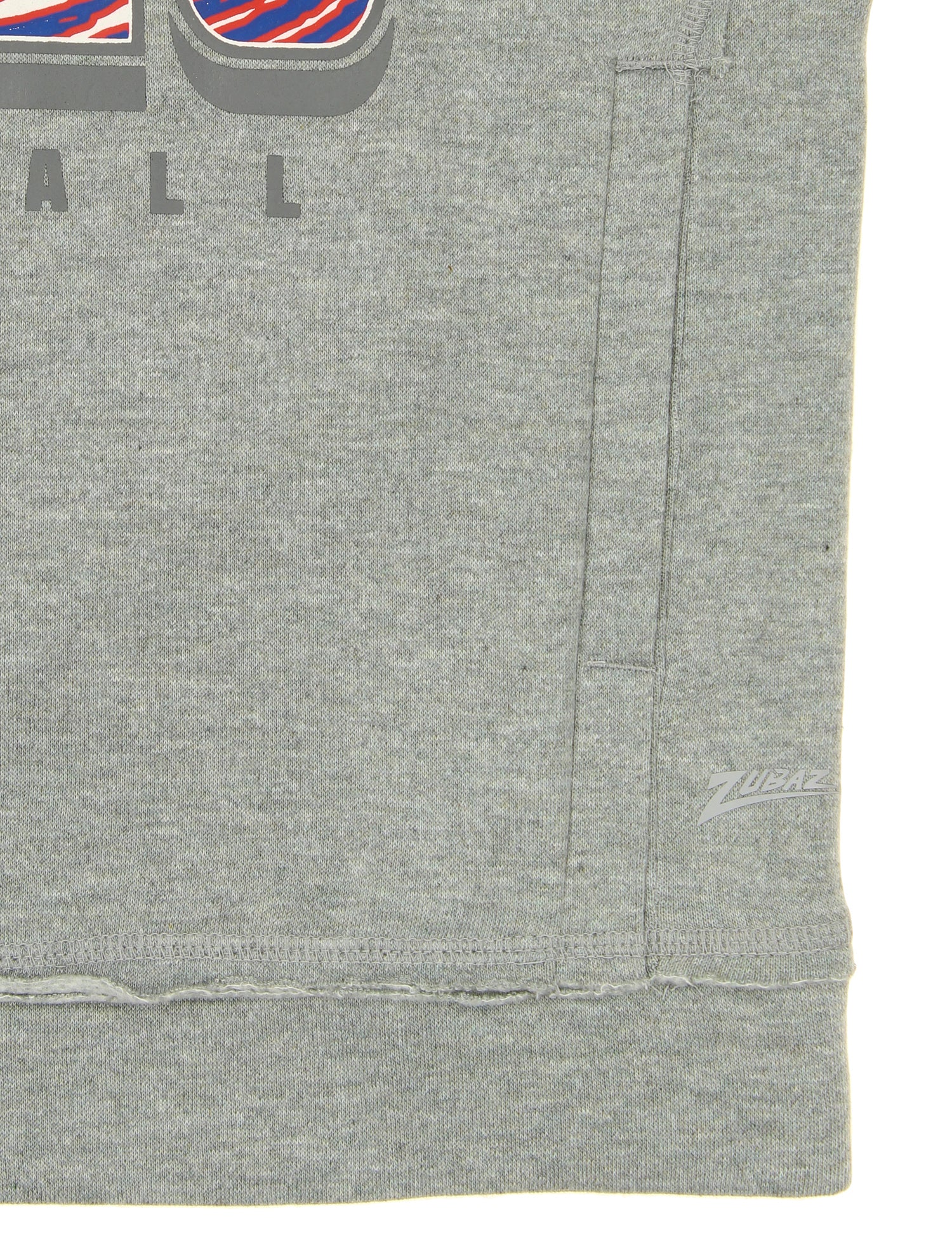 Zubaz NFL Women's Buffalo Bills Heather Grey Team Name & Logo Crewneck Sweatshirt w/ Pockets