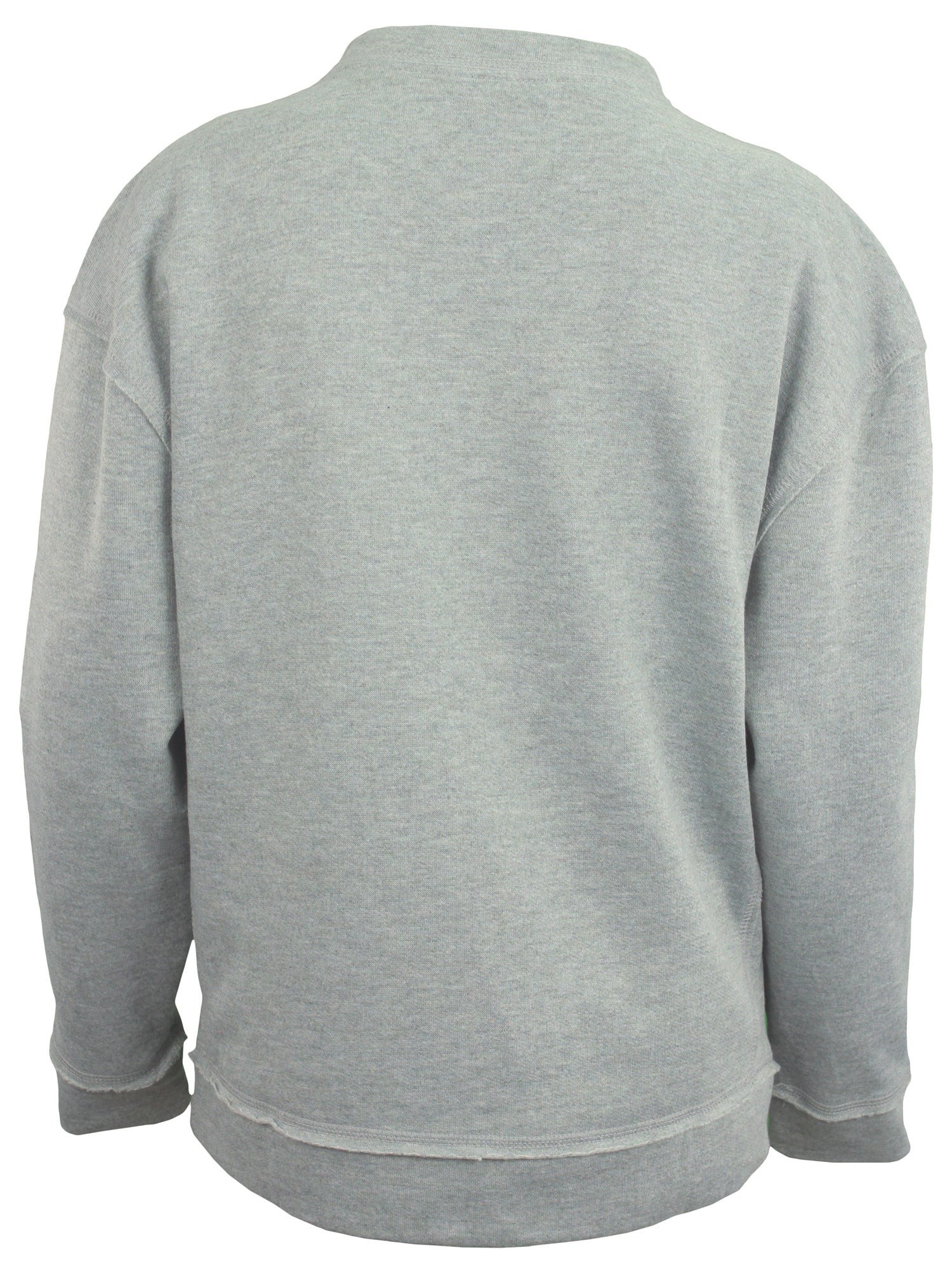 Zubaz NFL Women's Buffalo Bills Heather Grey Team Name & Logo Crewneck Sweatshirt w/ Pockets