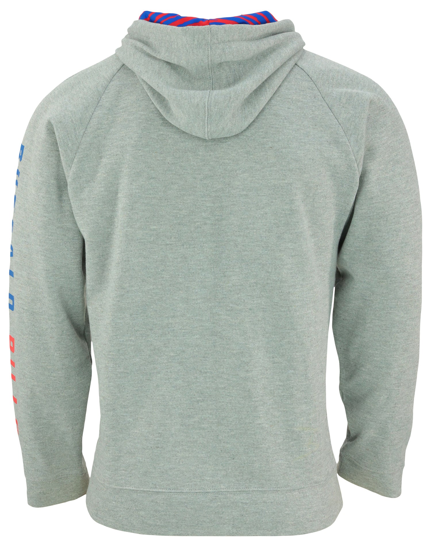 Zubaz NFL Men's Standard Heather Gray Full Zip Hoodie Buffalo Bills