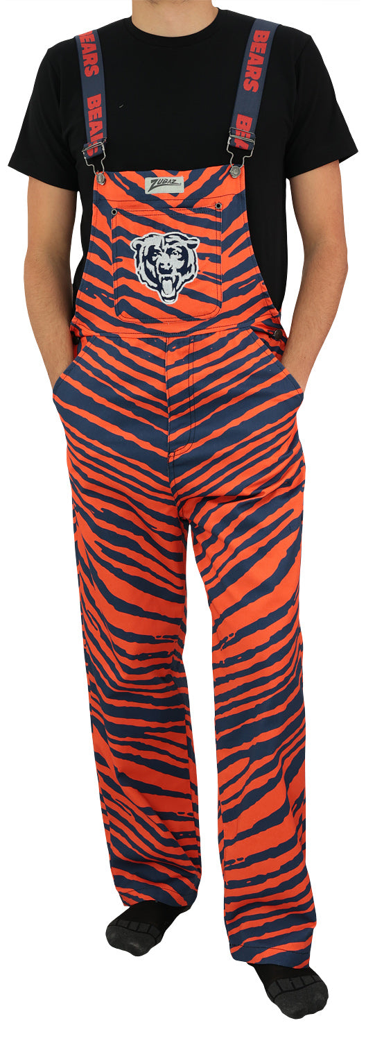 Zubaz NFL Unisex Zebra Lightweight Bib, Chicago Bears - Official NFL Bears Zubaz Apparel (1 of 5)