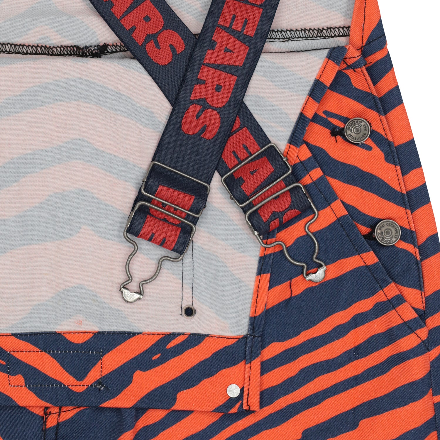 Zubaz NFL Unisex Zebra Lightweight Bib, Chicago Bears