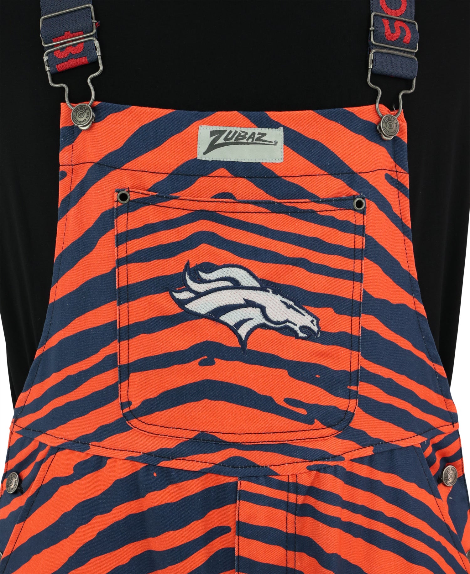 Zubaz NFL Unisex Zebra Lightweight Bib, Denver Broncos - Official NFL Broncos Zubaz Apparel (3 of 5)