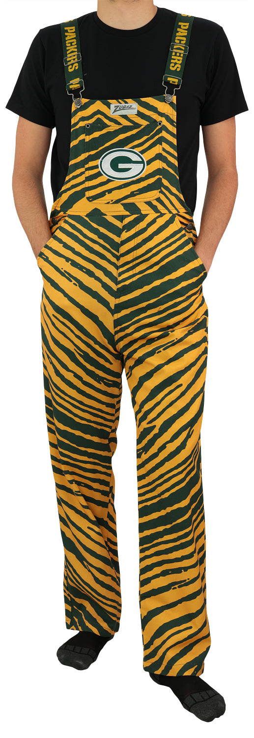 Zubaz NFL Unisex Zebra Lightweight Bib, Green Bay Packers - Official NFL Packers Zubaz Apparel (1 of 5)