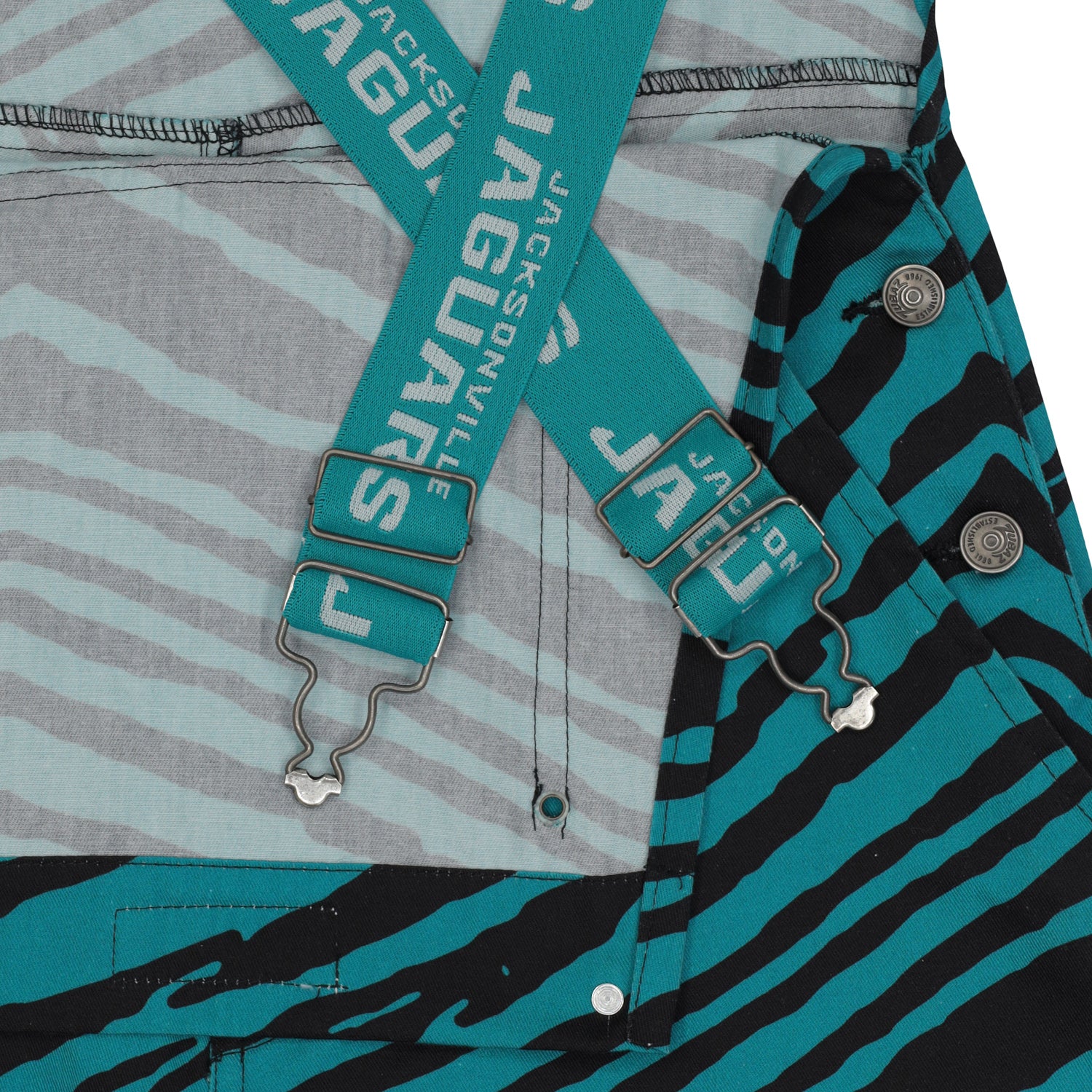 Zubaz NFL Unisex Zebra Lightweight Bib, Jacksonville Jaguars