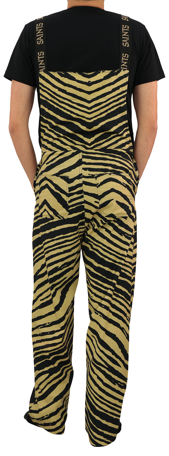 Zubaz NFL Unisex Zebra Lightweight Bib, New Orleans Saints