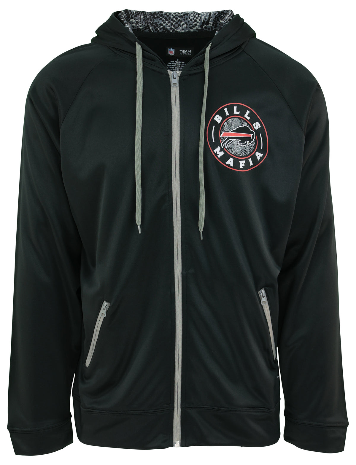 Zubaz NFL Men's Full Zip Hoodie With Logo on Back Buffalo Bills - Official NFL Bills Zubaz Apparel (1 of 3)