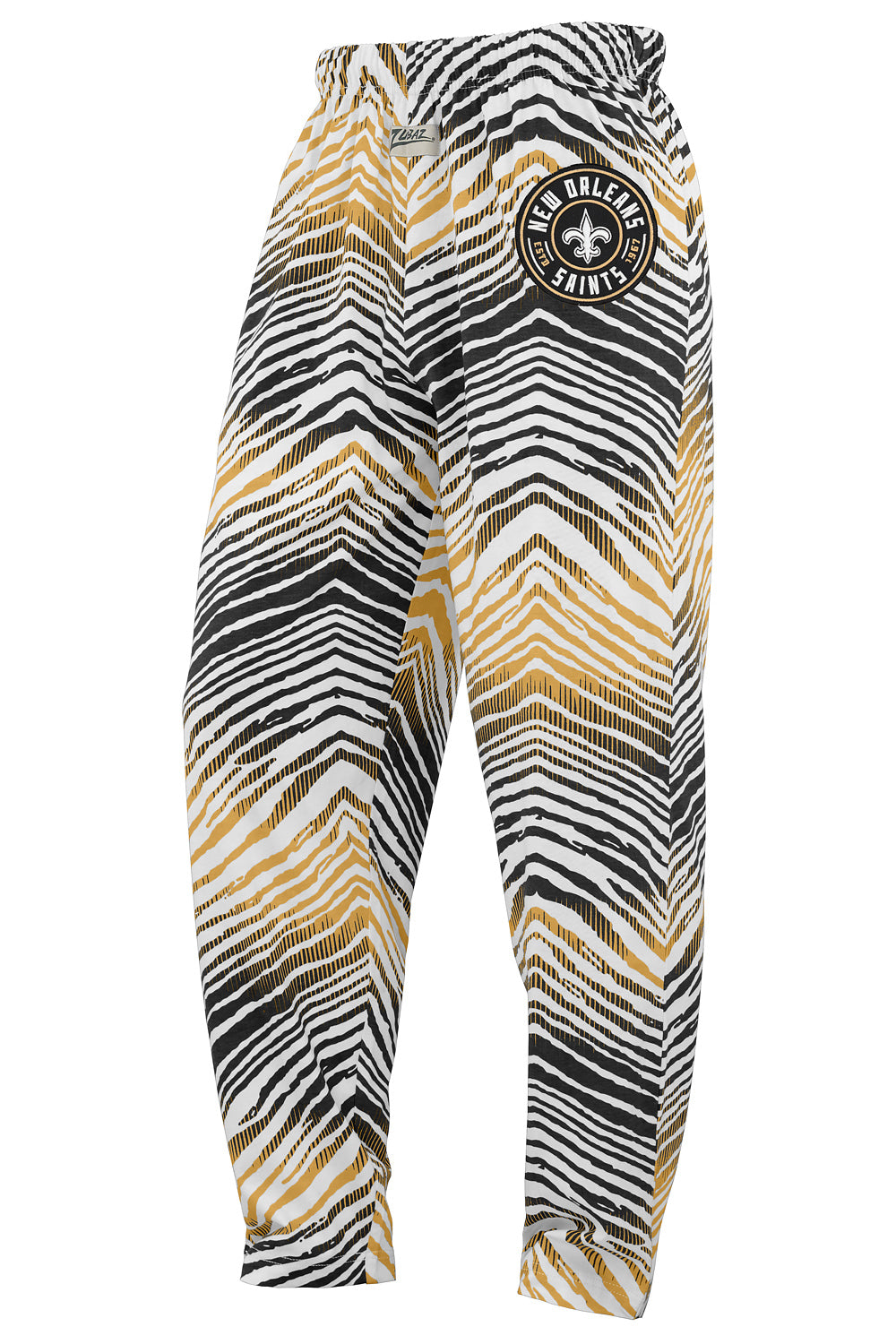 Zubaz NFL New Orleans Saints Adult Unisex Team Color 3 Color Zebra Omb