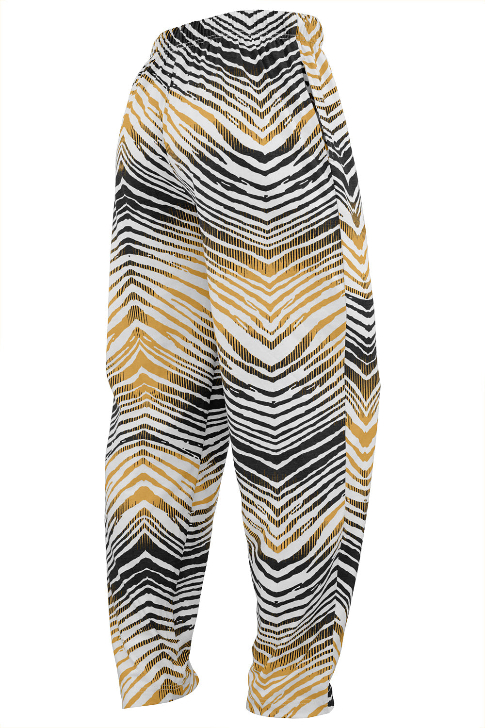 Zubaz NFL Adult Unisex Z88 Embroidered Zebra Ombre TMC Pants, New Orleans Saints