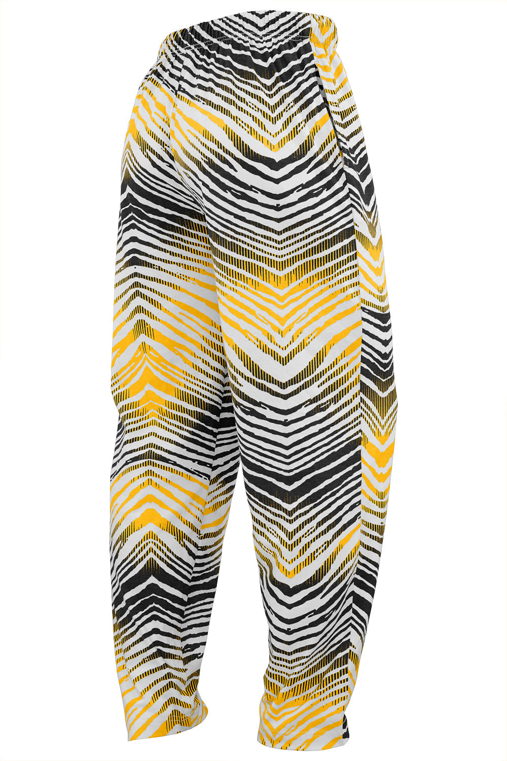 Zubaz NFL Adult Unisex Z88 Embroidered Zebra Ombre TMC Pants, Pittsburgh Steelers