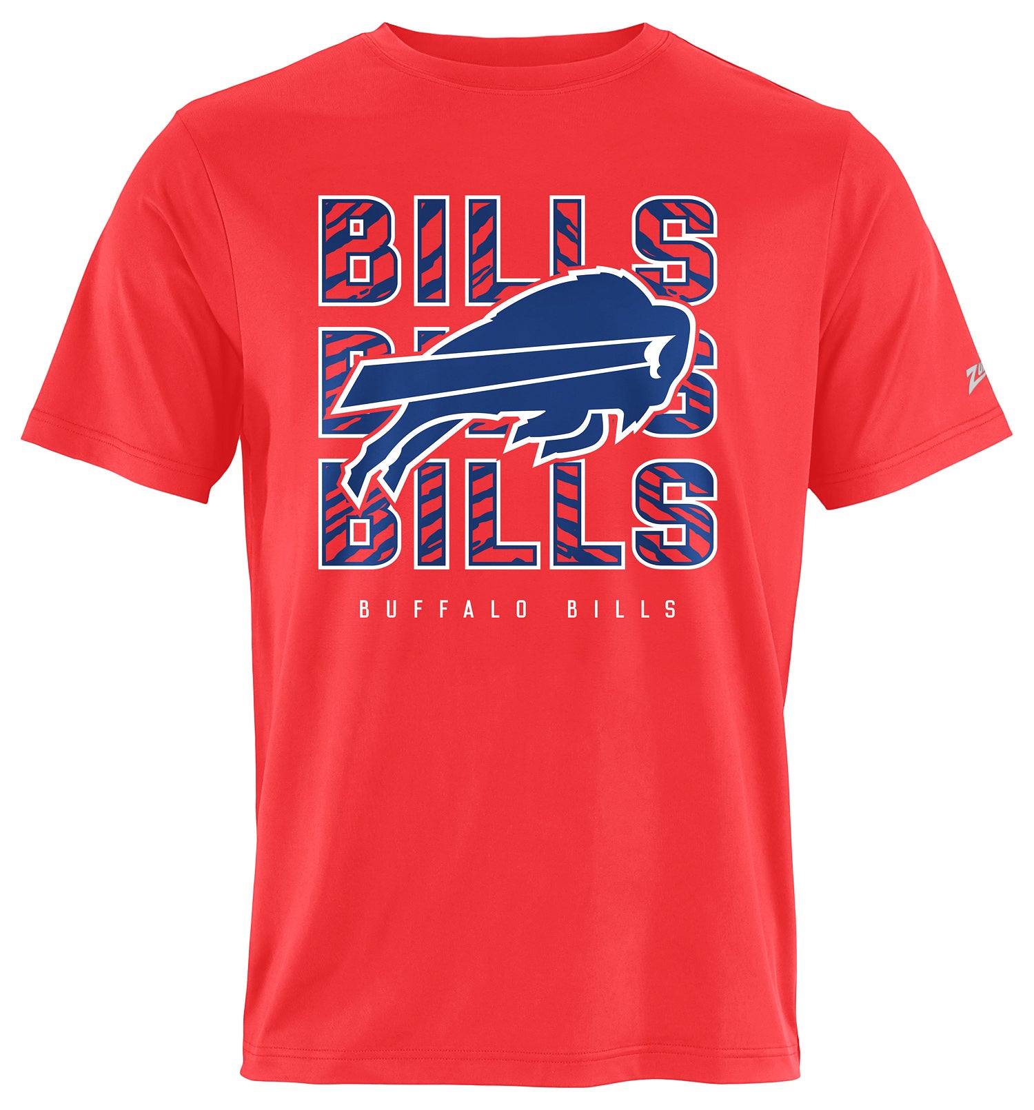 Zubaz NFL Men's Repeat Play Alternate Team Color Short Sleeve T-Shirt, Buffalo Bills