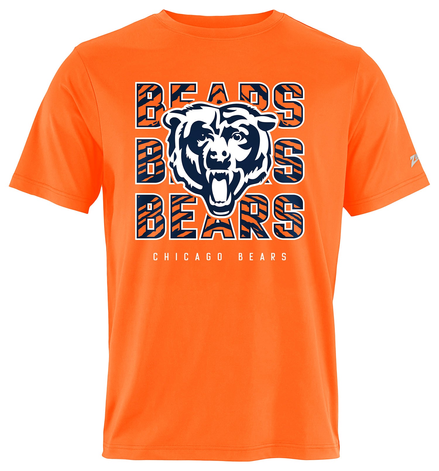 Zubaz NFL Men's Repeat Play Alternate Team Color Short Sleeve T-Shirt, Chicago Bears