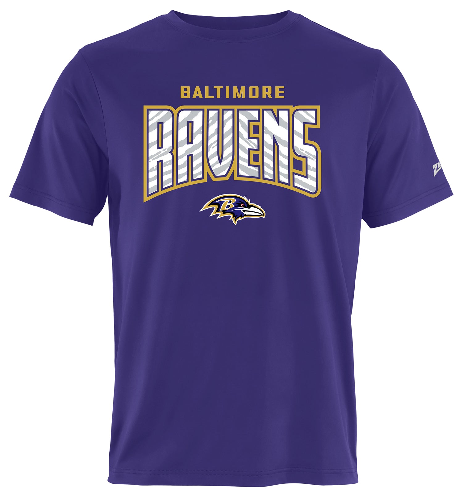 Zubaz NFL Men's Hail Mary Primary Team Color Short Sleeve T-Shirt, Baltimore Ravens