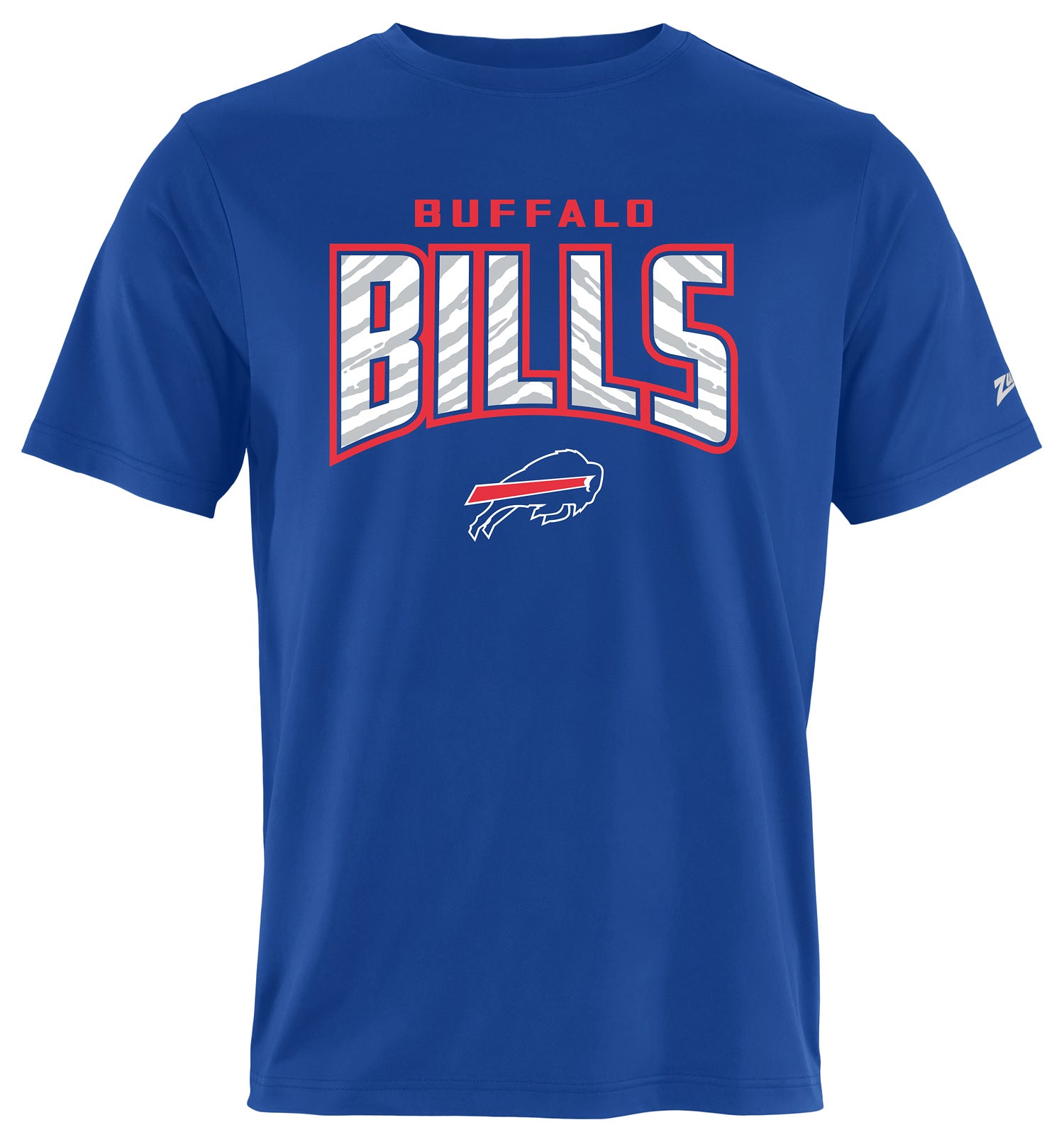 Zubaz NFL Men's Hail Mary Primary Team Color Short Sleeve T-Shirt, Buffalo Bills