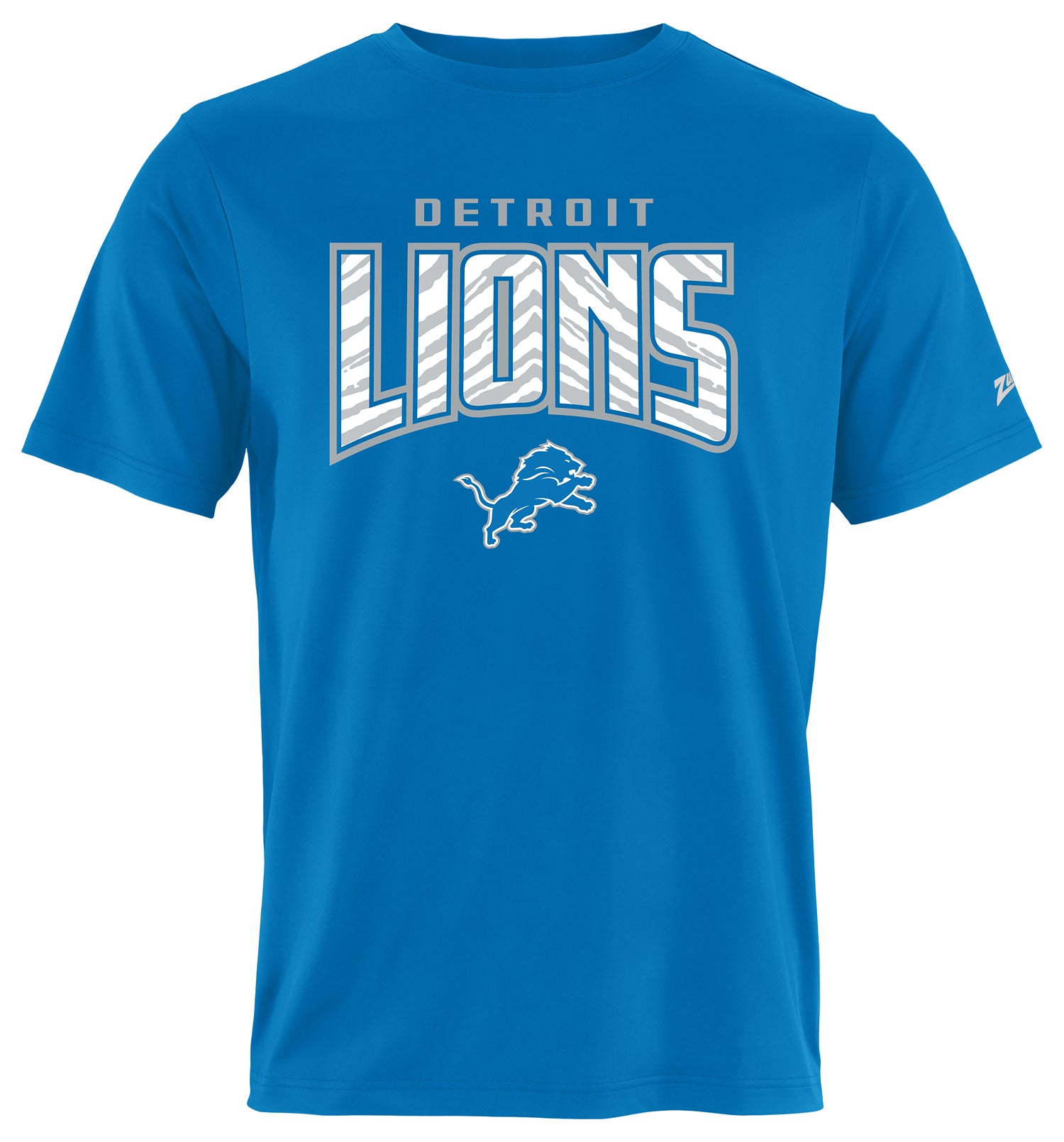 Zubaz NFL Men's Hail Mary Primary Team Color Short Sleeve T-Shirt, Detroit Lions