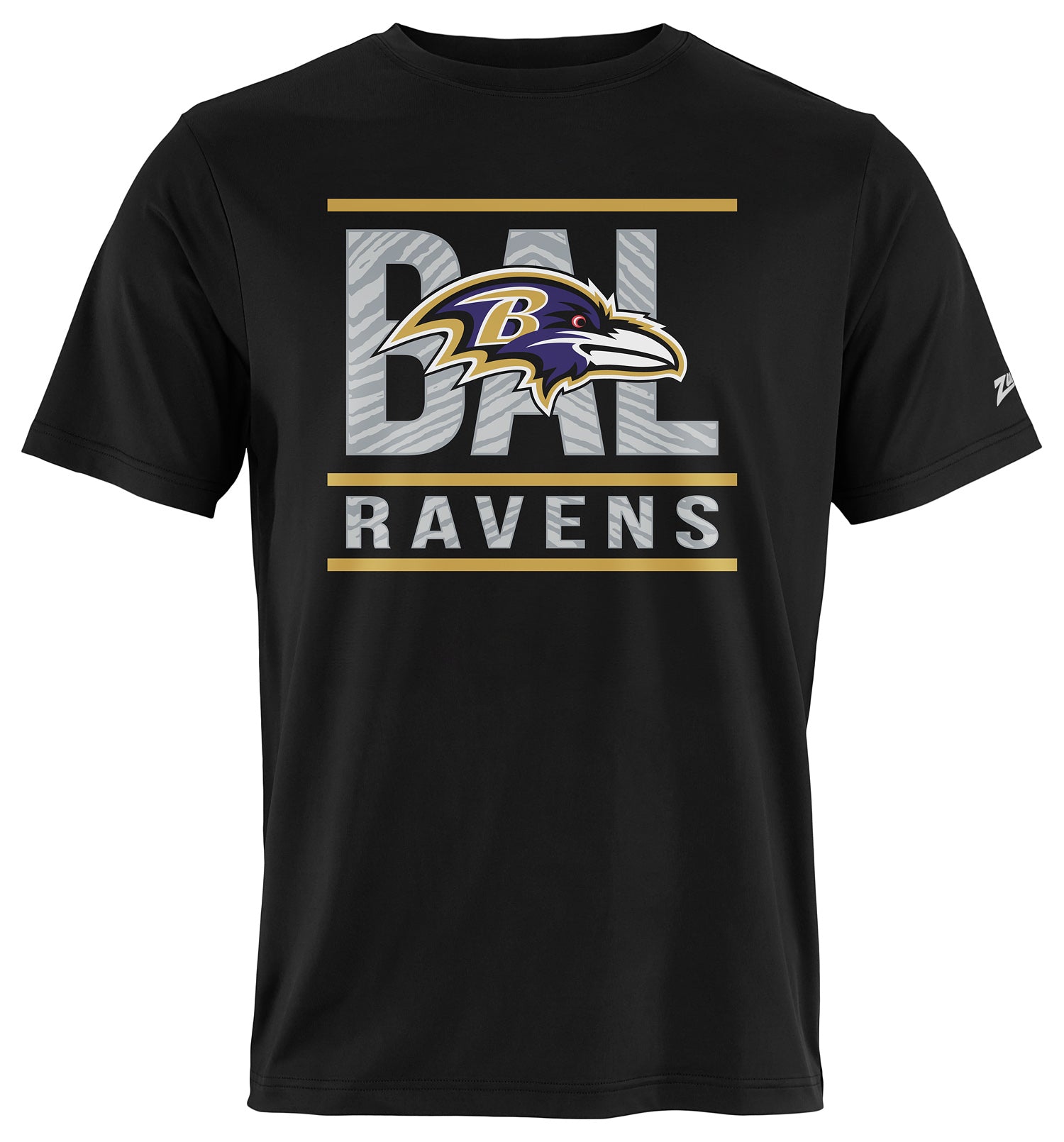 Zubaz NFL Men's Goal Line Alternate Color Short Sleeve T-Shirt, Baltimore Ravens