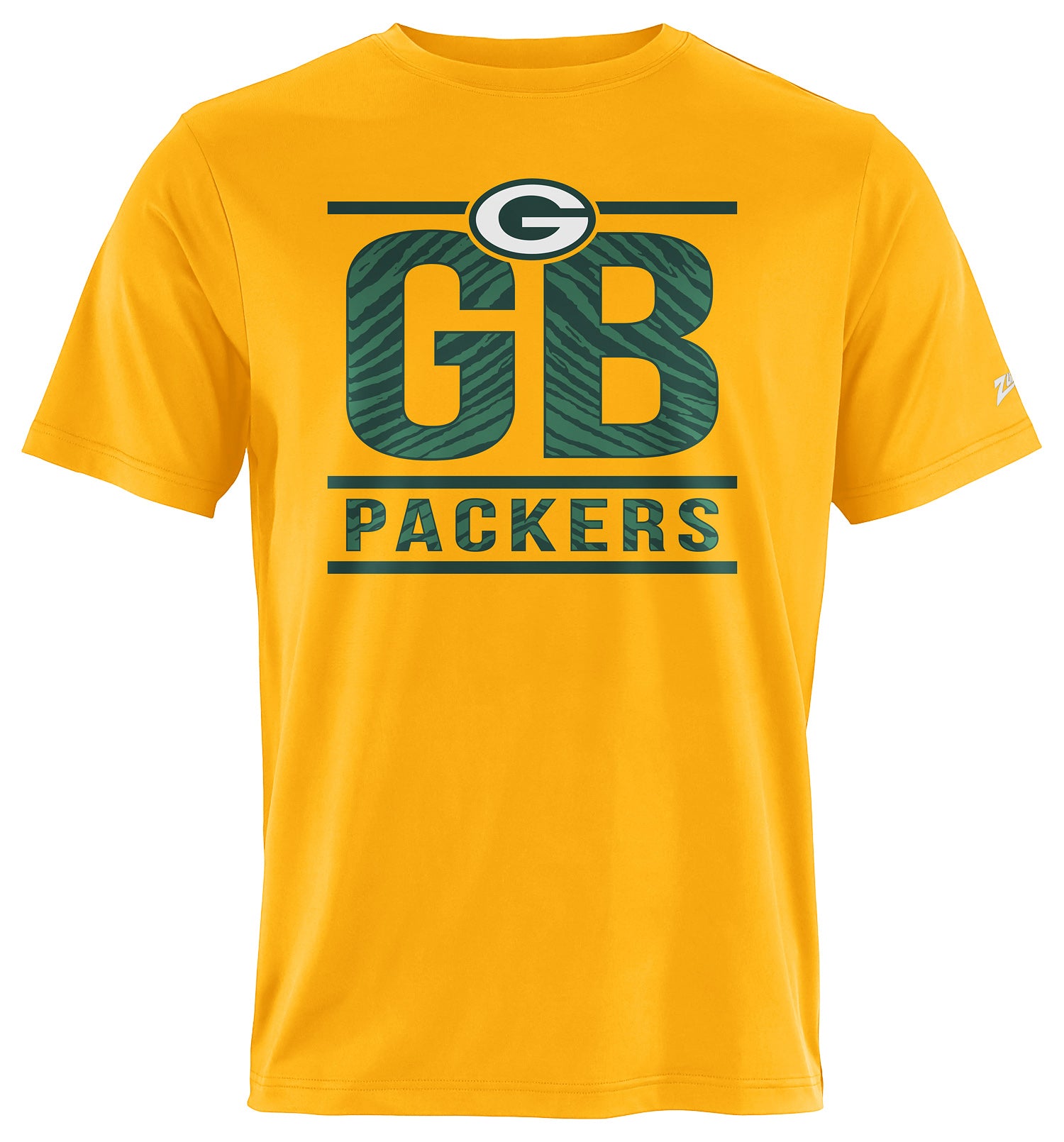 Zubaz NFL Men's Goal Line Alternate Color Short Sleeve T-Shirt, Green Bay Packers