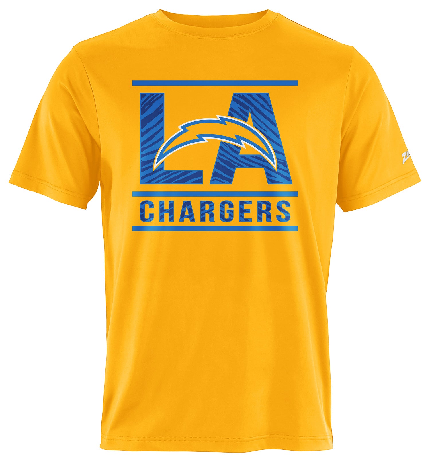 Zubaz NFL Men's Goal Line Alternate Color Short Sleeve T-Shirt, Los Angeles Chargers