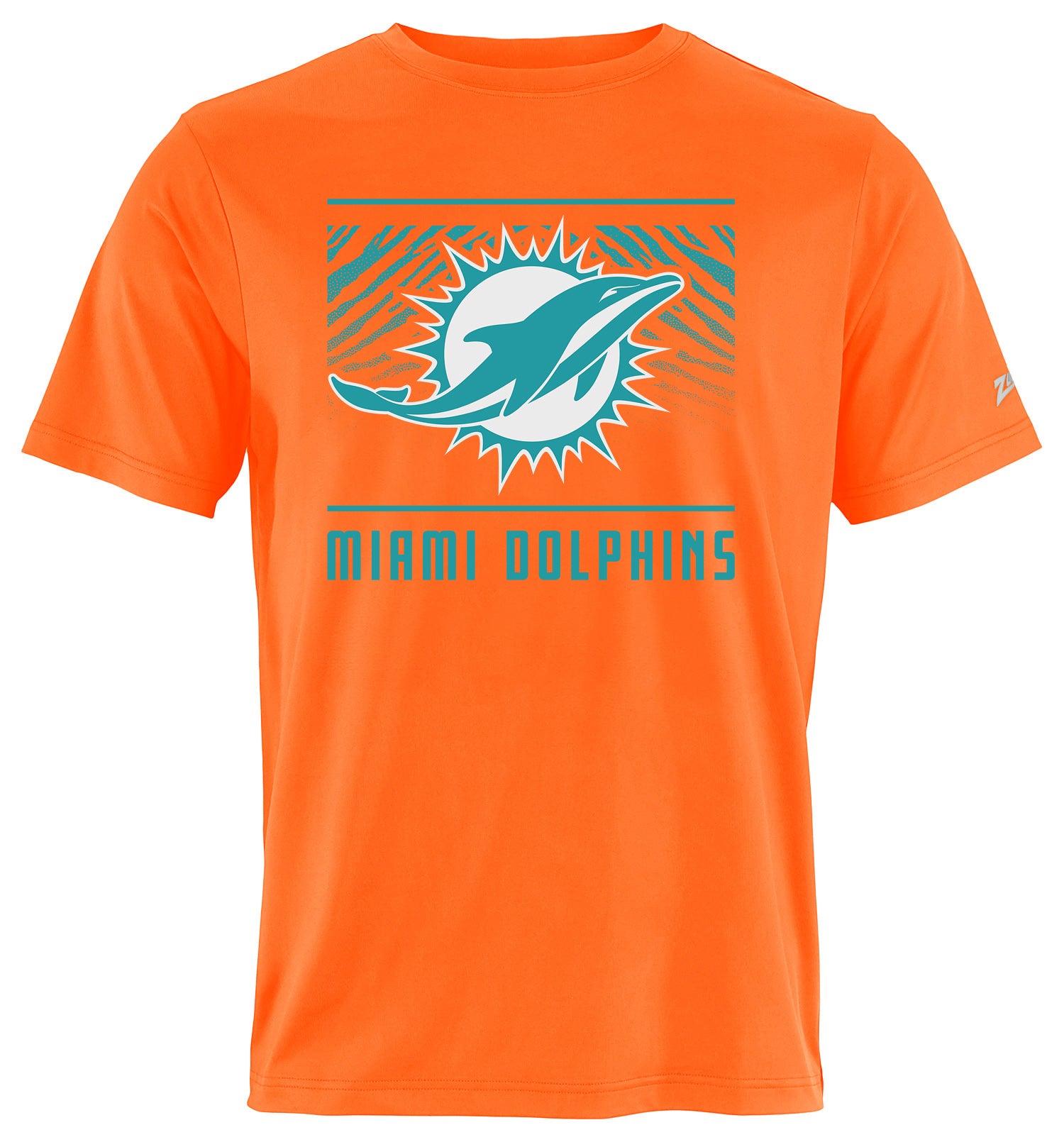 Zubaz NFL Men's Tunnel Alternate Color Short Sleeve T-Shirt, Miami Dolphins - Official NFL Dolphins Zubaz Apparel (1 of 2)