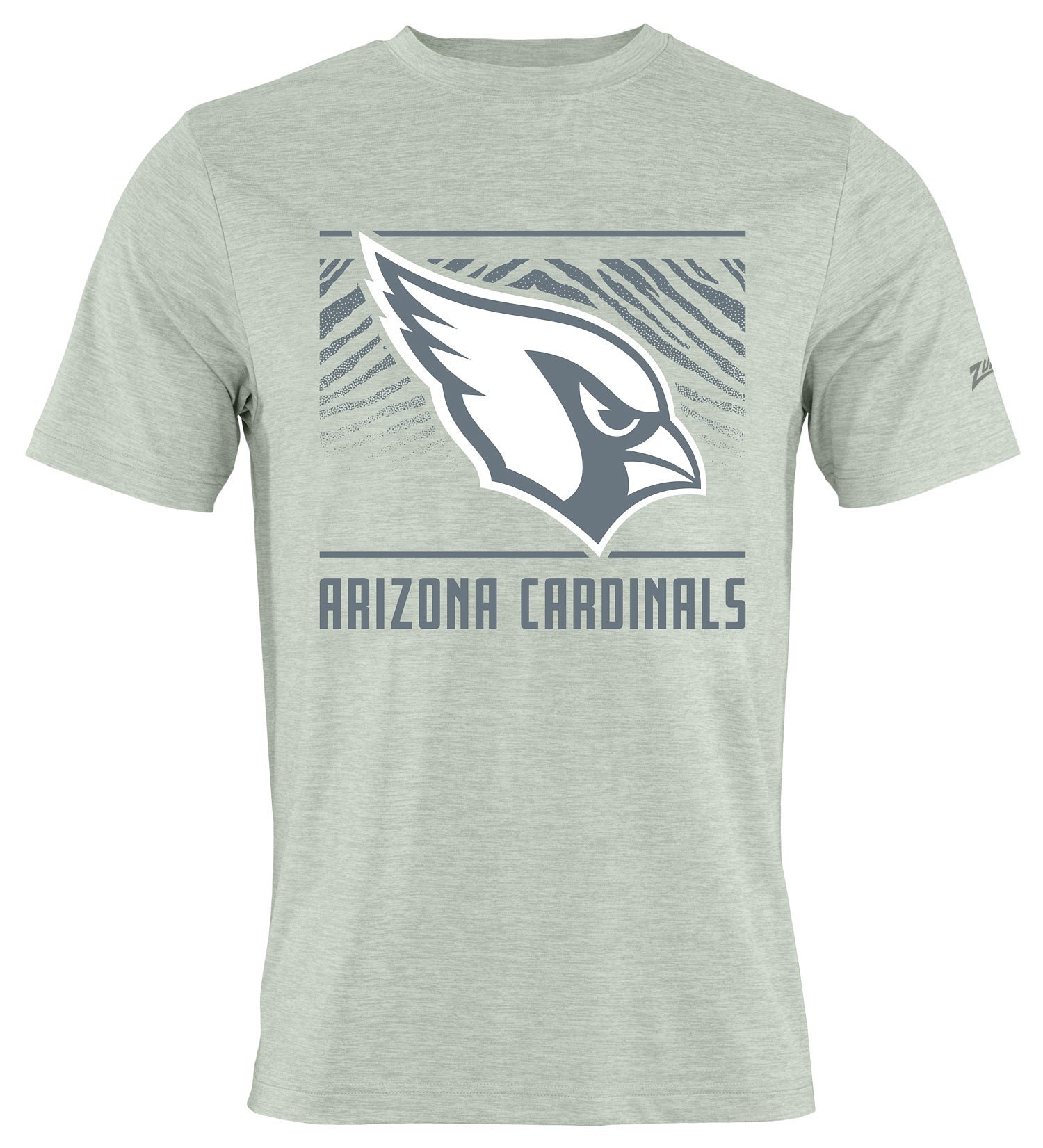 Zubaz NFL Men's Tunnel Heather Gray Short Sleeve T-Shirt, Arizona Cardinals - Official NFL Cardinals Zubaz Apparel (1 of 4)
