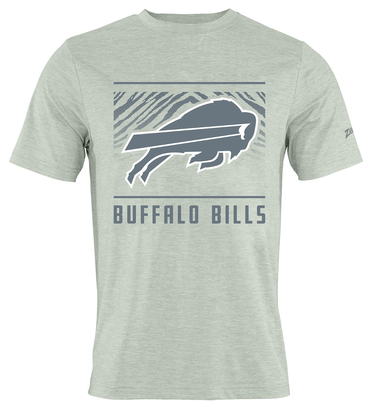 Zubaz NFL Men's Tunnel Heather Gray Short Sleeve T-Shirt, Buffalo Bills - Official NFL Bills Zubaz Apparel (1 of 4)