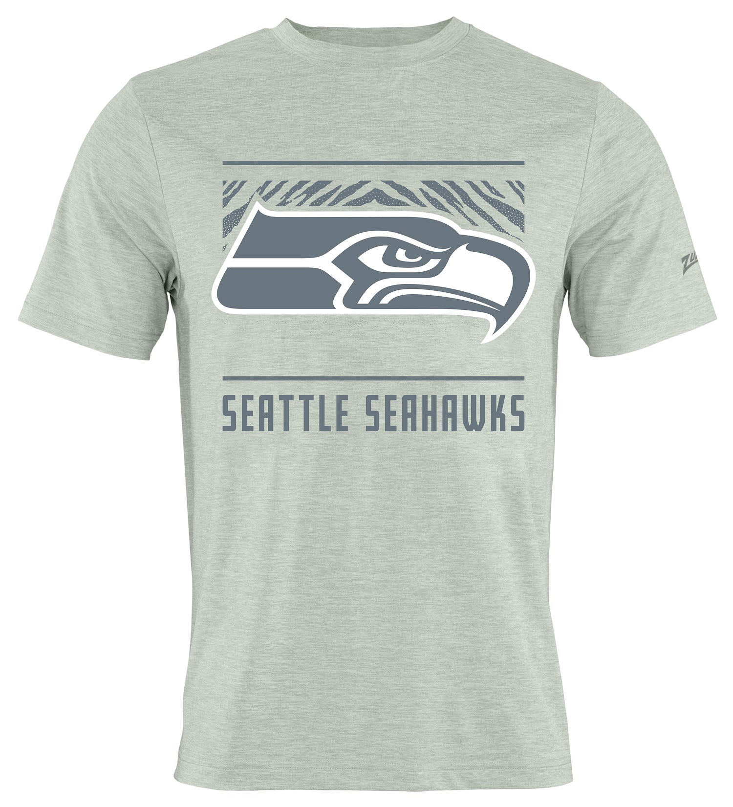 Zubaz NFL Men's Tunnel Heather Gray Short Sleeve T-Shirt, Seattle Seahawks - Official NFL Seahawks Zubaz Apparel (1 of 4)