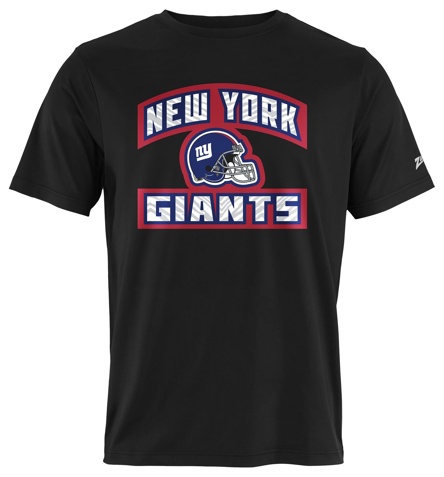 Zubaz NFL Men's Helmet Outline Black Short Sleeve T-Shirt, New York Giants - Official NFL Giants Zubaz Apparel (1 of 2)