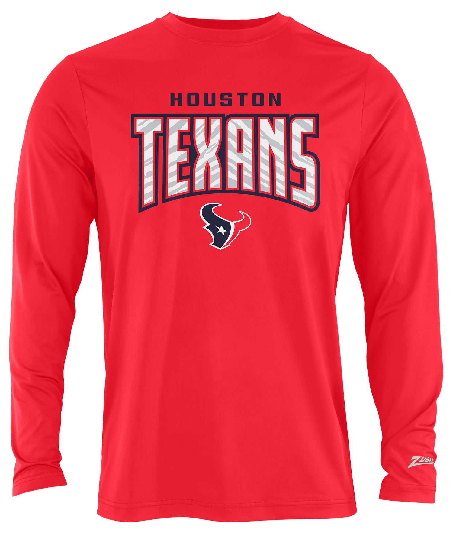 Zubaz NFL Men's Hail Mary Alternate Color Long Sleeve T-Shirt, Houston Texans