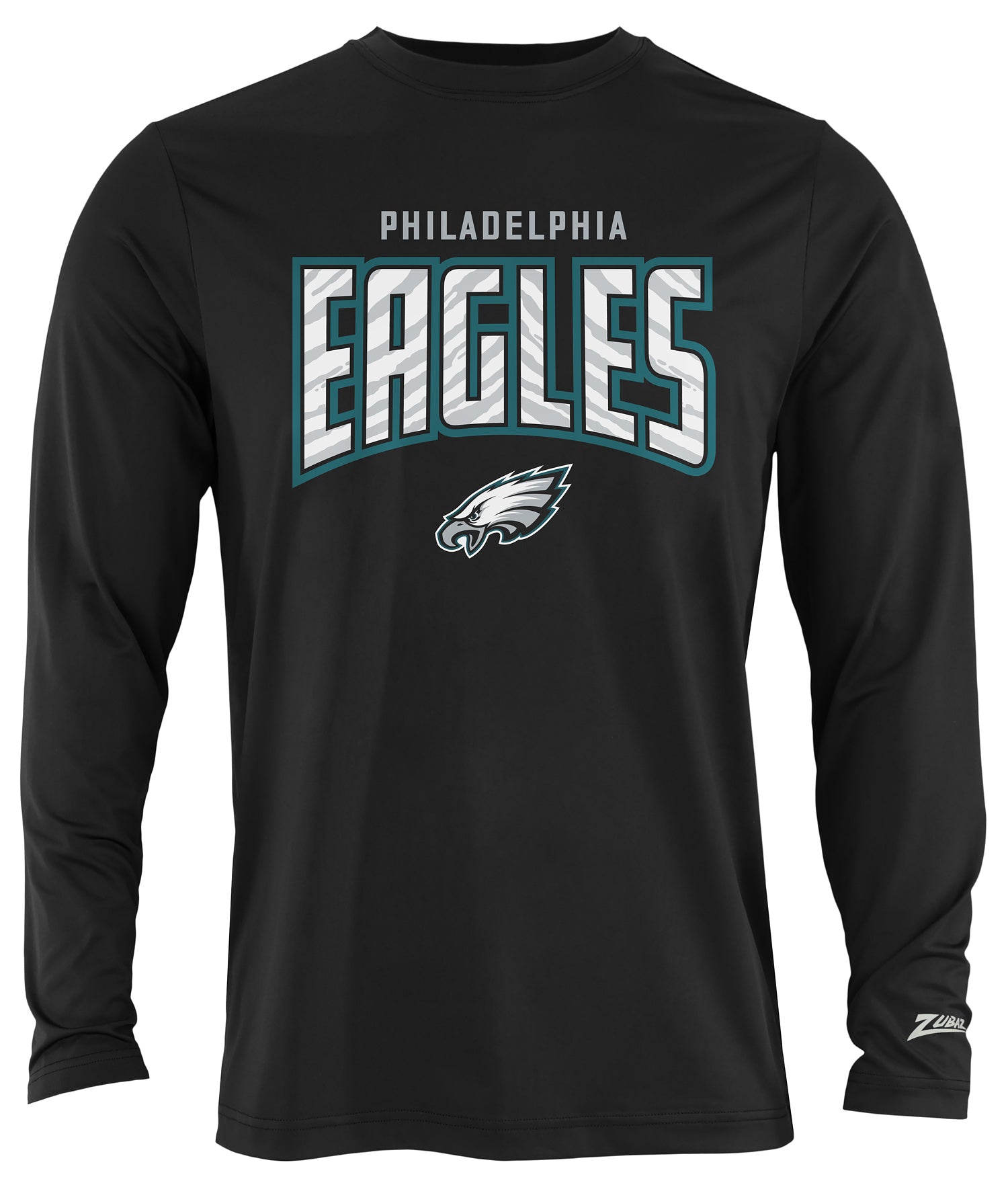 Zubaz NFL Men's Hail Mary Alternate Color Long Sleeve T-Shirt, Philade