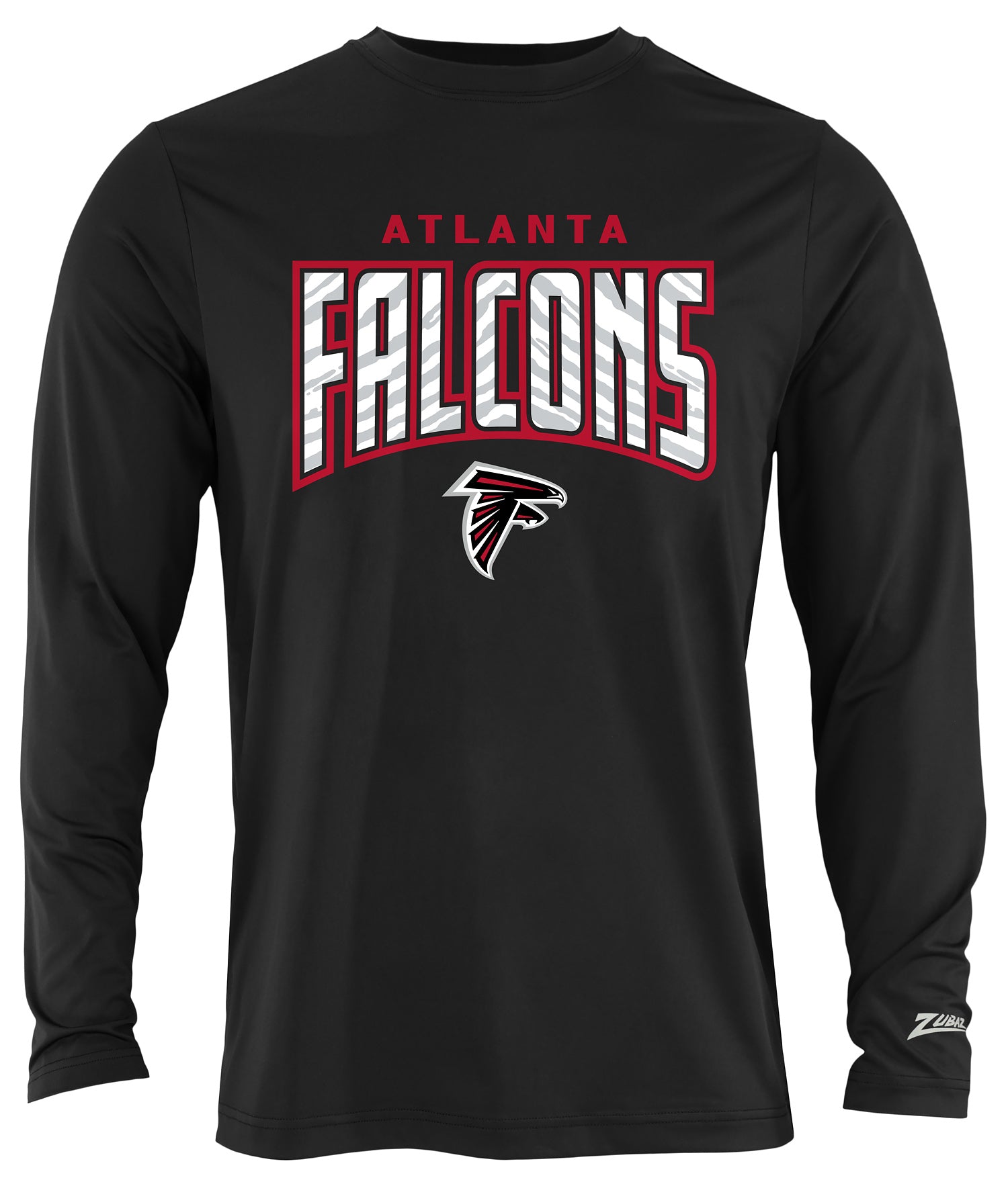 Zubaz NFL Men's Hail Mary Team Color Long Sleeve T-Shirt, Atlanta Falcons