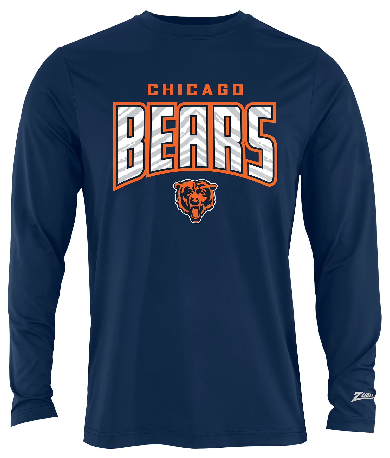 Zubaz NFL Men's Hail Mary Team Color Long Sleeve T-Shirt, Chicago Bears