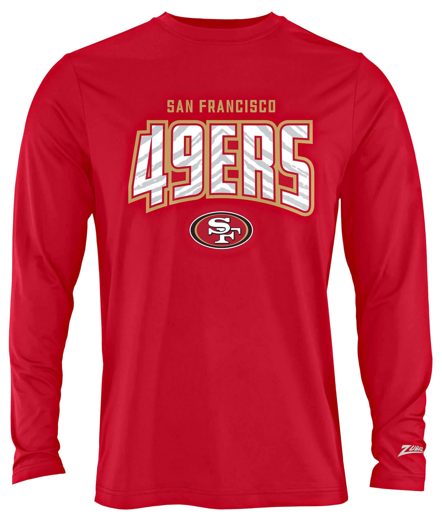 Zubaz NFL Men's Hail Mary Team Color Long Sleeve T-Shirt, San Francisco 49ers - Official NFL 49ers Zubaz Apparel (1 of 2)