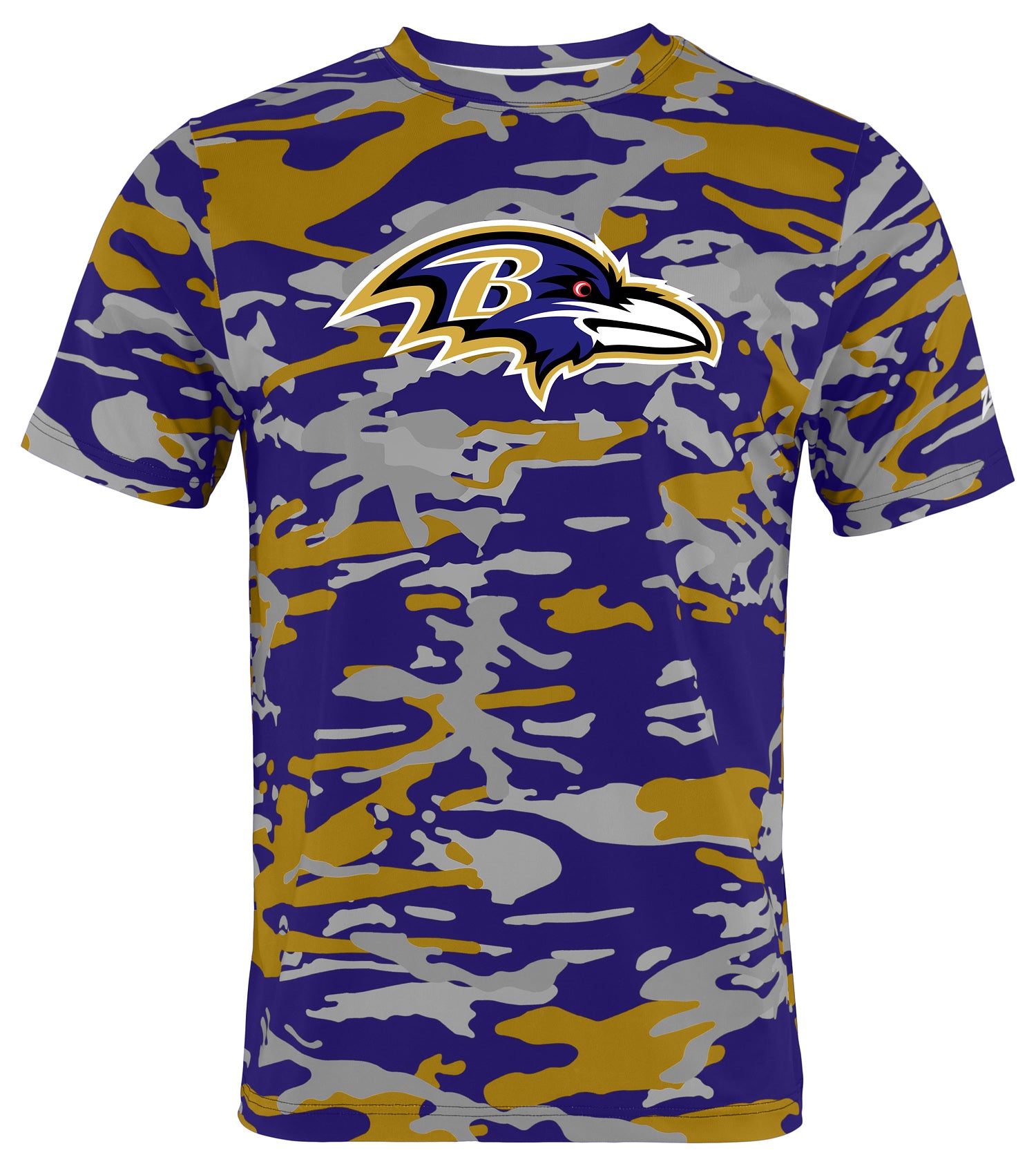 Zubaz NFL Men's Camo Alternate Color Short Sleeve T-Shirt, Baltimore Ravens