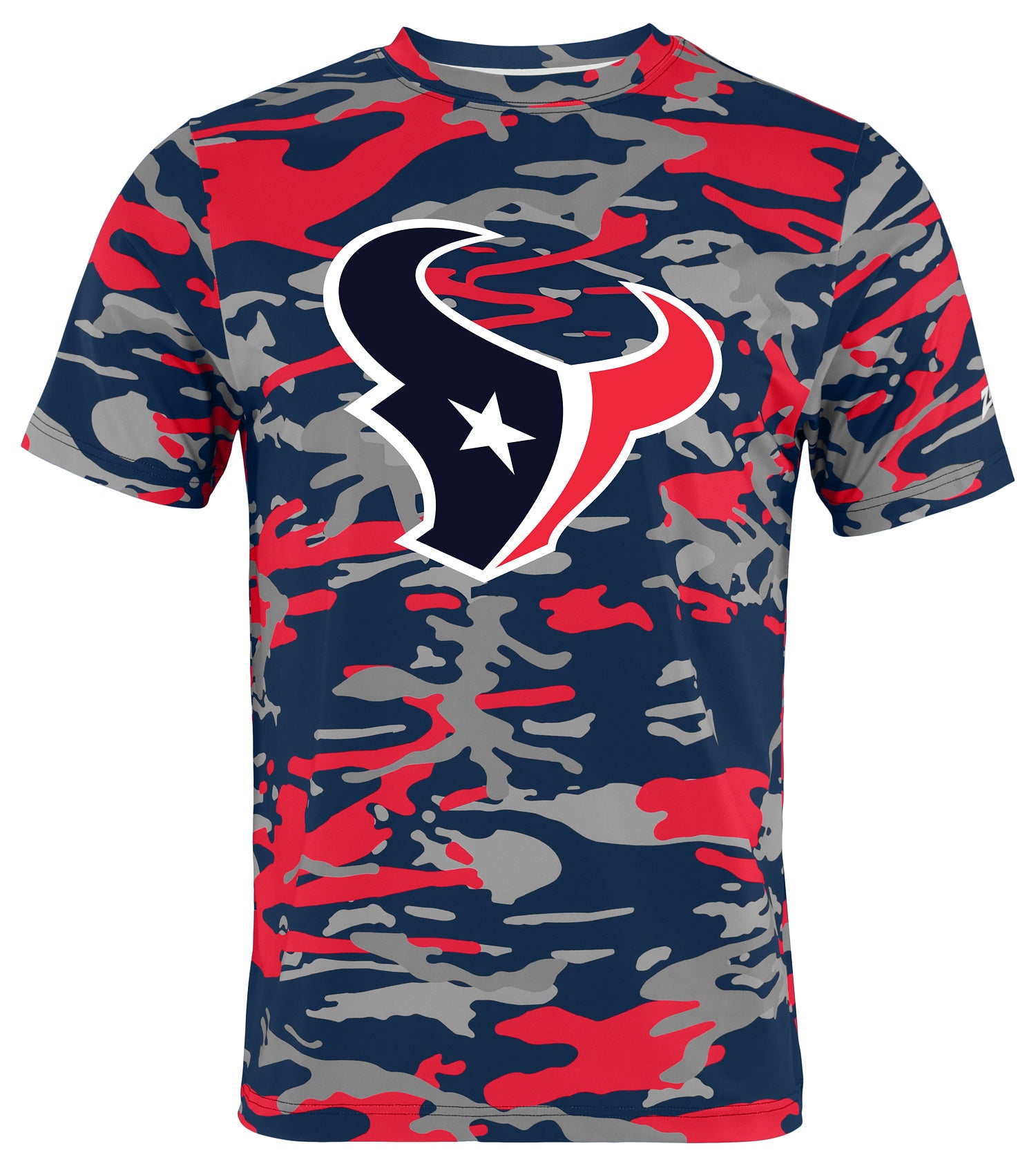 Zubaz NFL Men's Camo Alternate Color Short Sleeve T-Shirt, Houston Texans