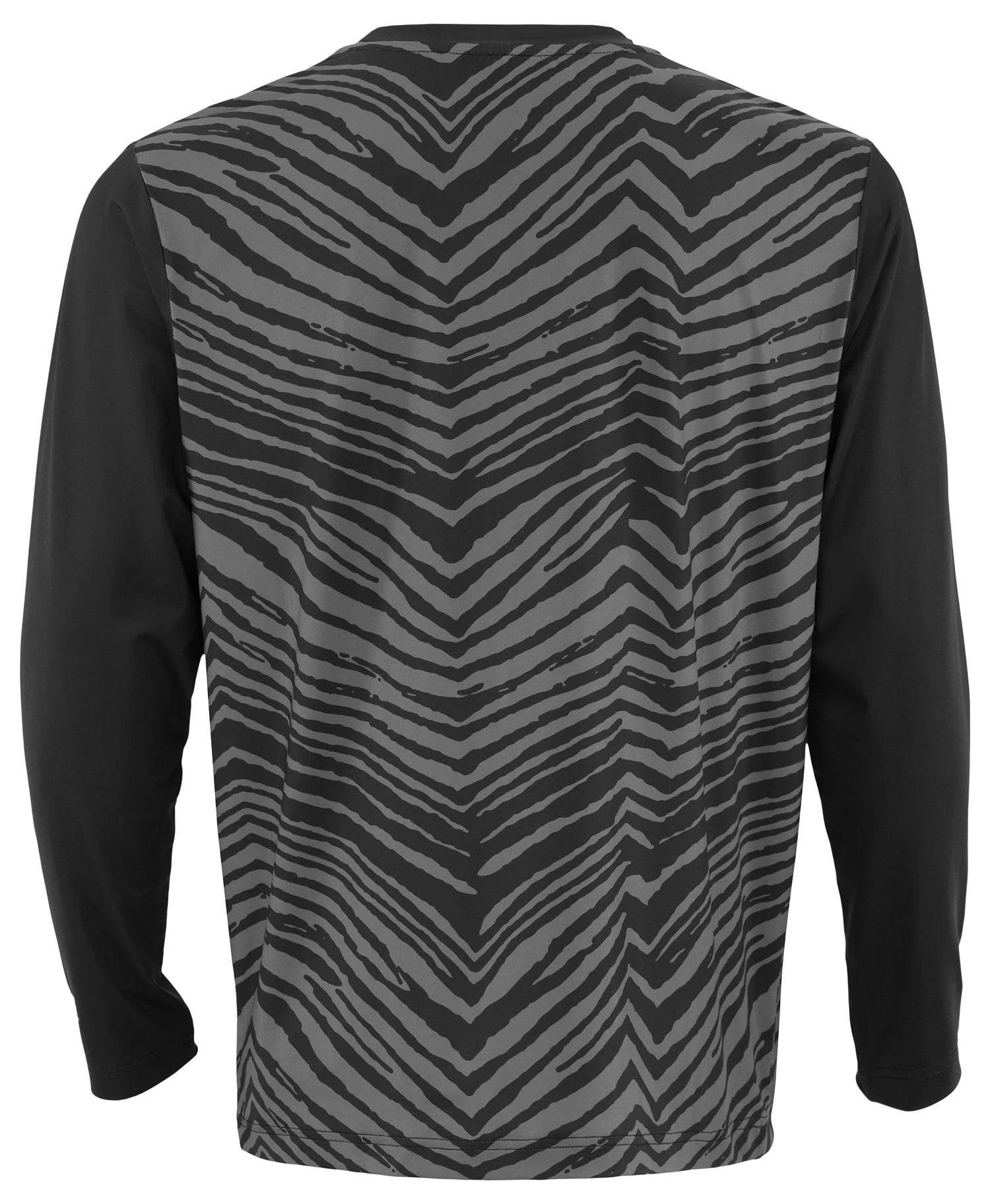 Zubaz NFL Men's Zebra Fade Black Tonal Long Sleeve T-Shirt, New Orleans Saints