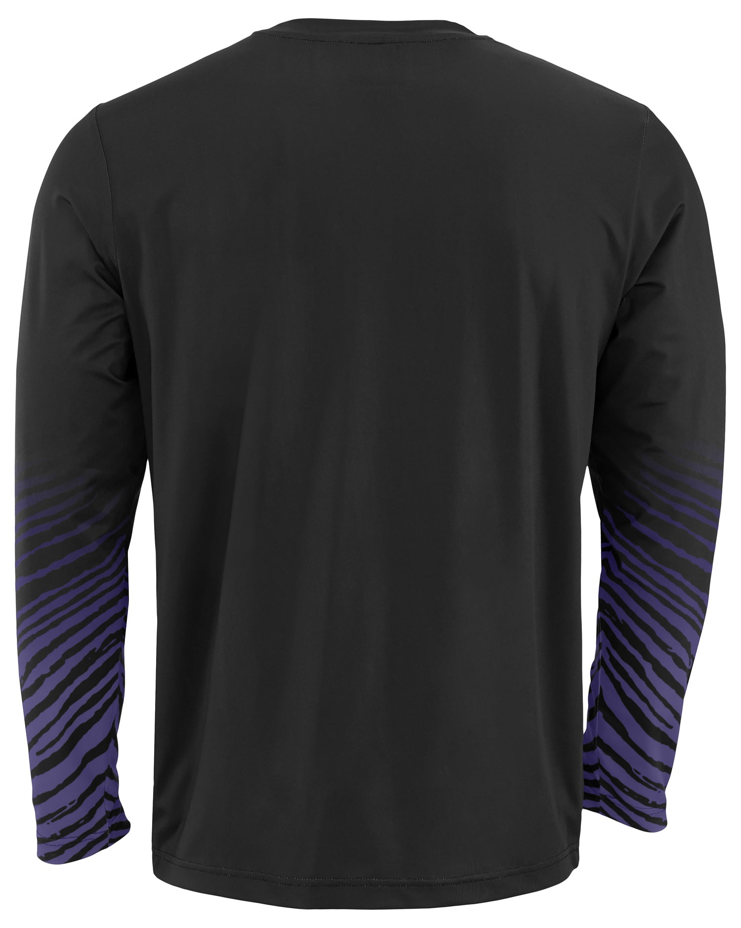 Zubaz NFL Men's Team Color Zebra Fade Sleeves Long Sleeve T-Shirt, Baltimore Ravens