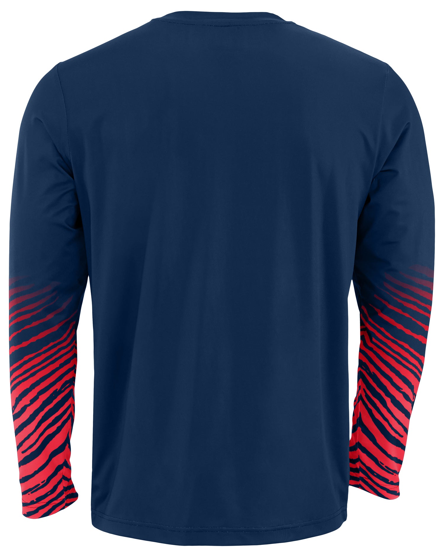 Zubaz NFL Men's Team Color Zebra Fade Sleeves Long Sleeve T-Shirt, Houston Texans