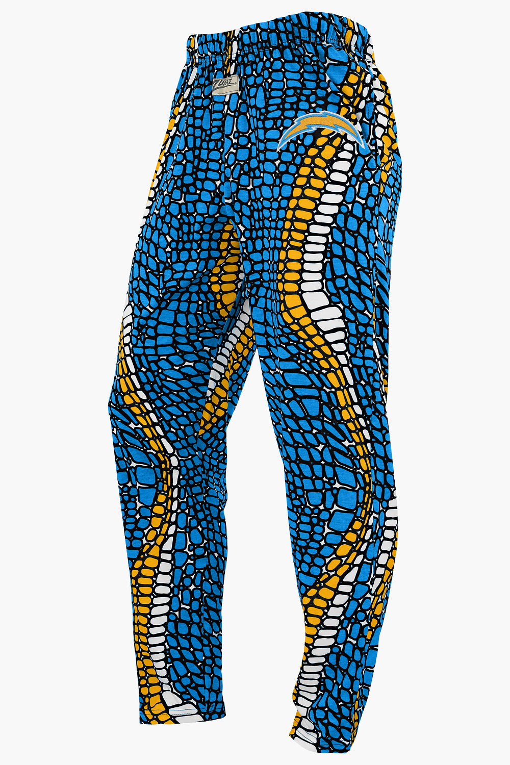 Zubaz NFL Adult Unisex Z88 Embroidered Gator 3 Color Pants, Los Angeles Chargers