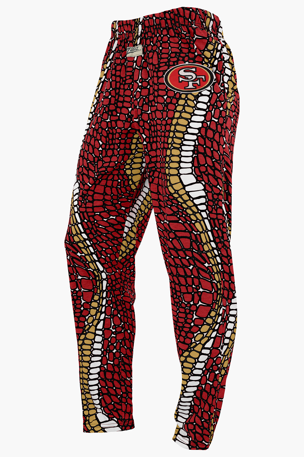 Zubaz NFL Adult Unisex Z88 Embroidered Gator 3 Color Pants, San Francisco 49ers