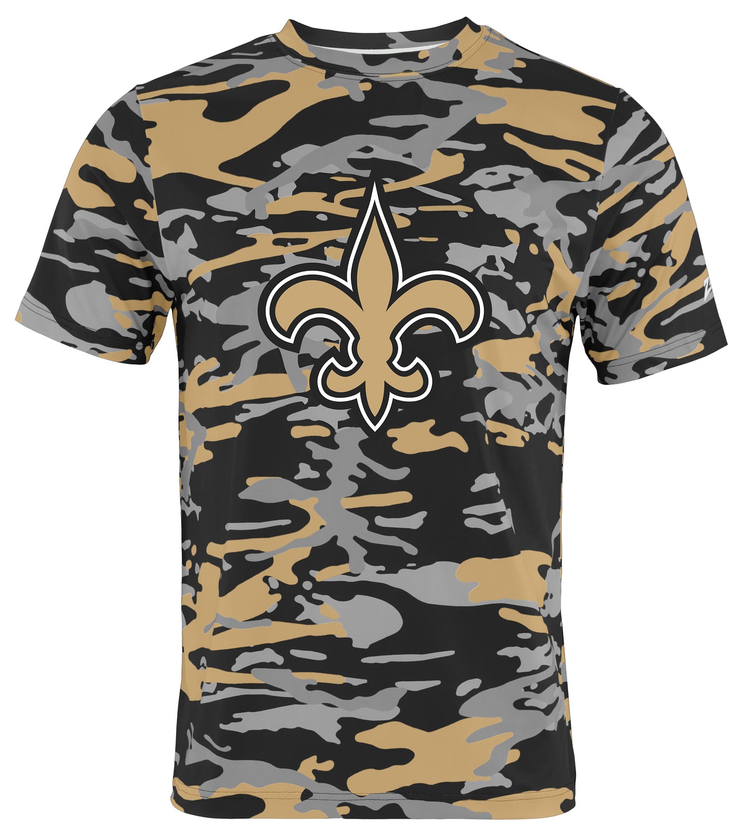 Zubaz NFL Men's Camo Alternate Color Short Sleeve T-Shirt, New Orleans Saints