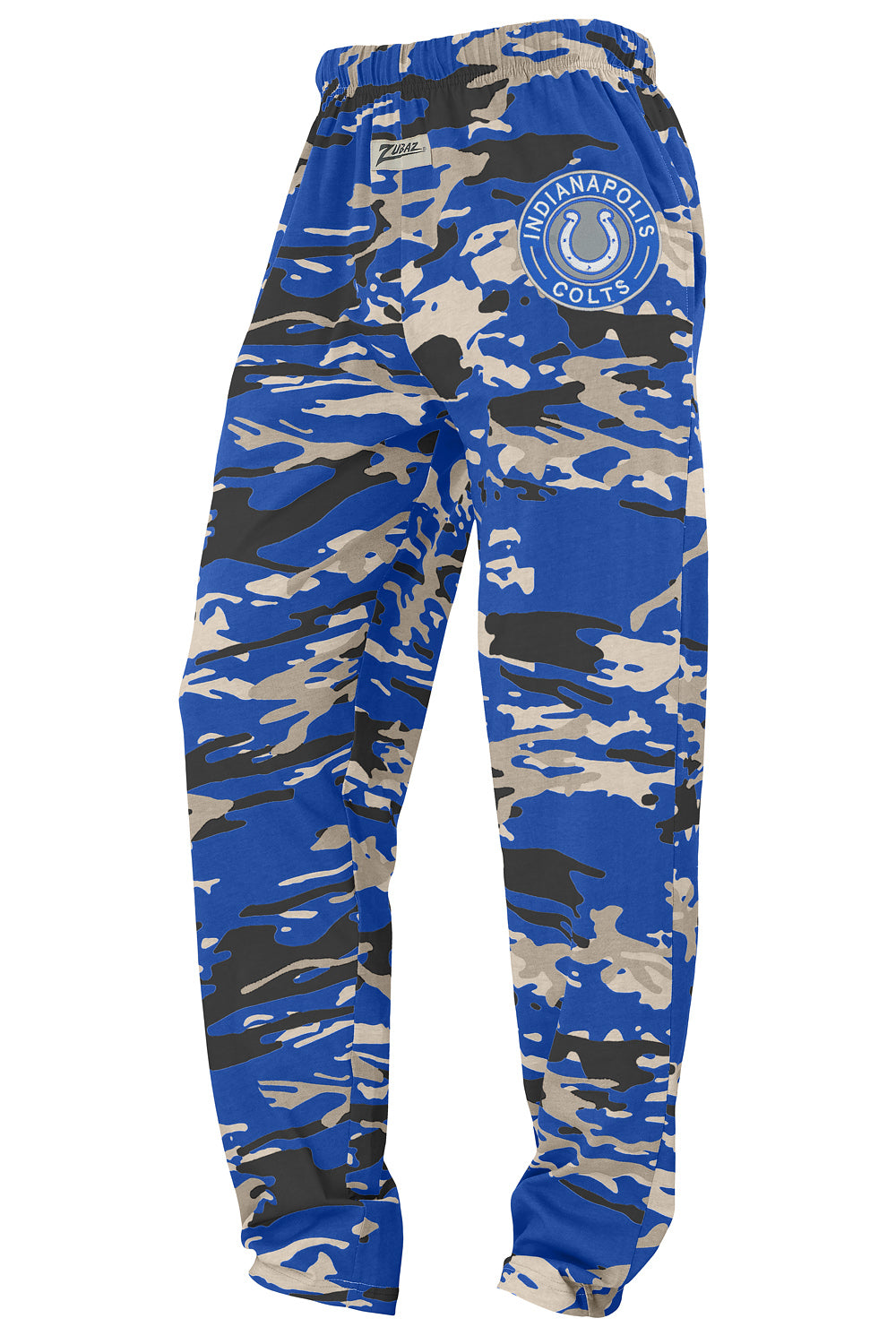 Zubaz NFL Adult Unisex Z88 Embroidered Alt Camo Pants, Indianapolis Co