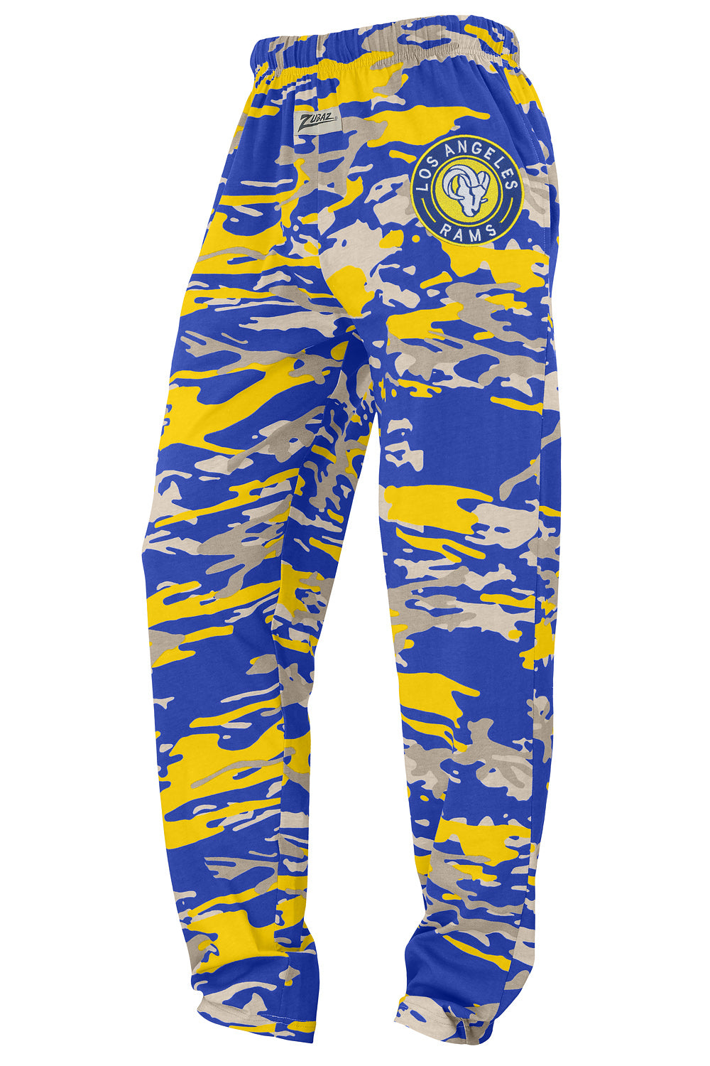 Zubaz NFL Adult Unisex Z88 Embroidered Alt Camo Pants, Los Angeles Ram