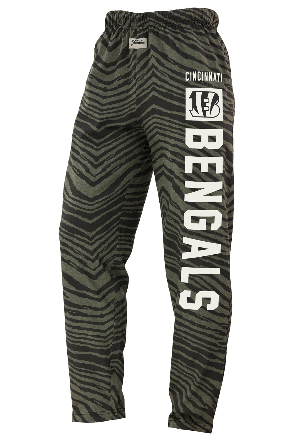 Zubaz NFL Adult Unisex Z88 Black Tonal Pants, Cincinnati Bengals