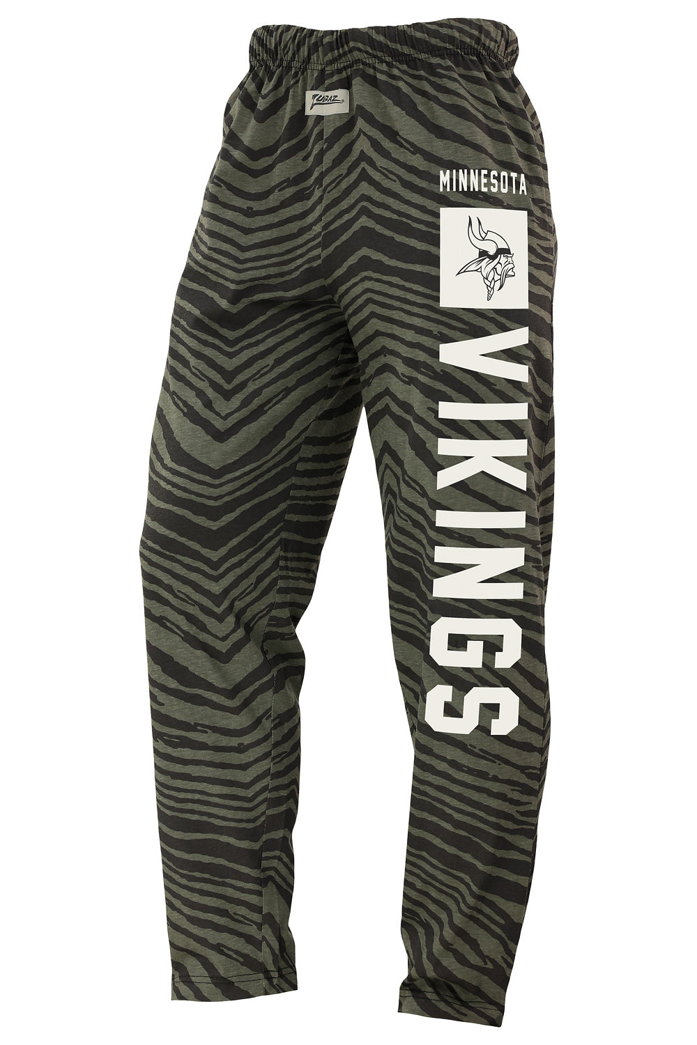 Zubaz NFL Adult Unisex Z88 Black Tonal Pants, Minnesota Vikings