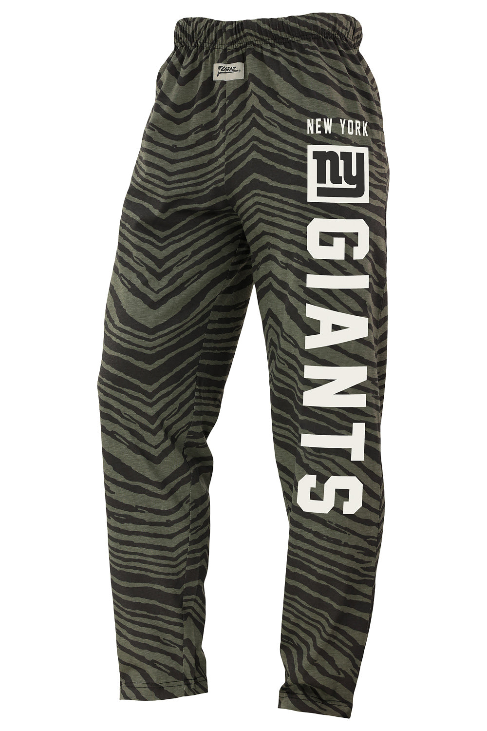 Zubaz NFL Adult Unisex Z88 Black Tonal Pants, New York Giants