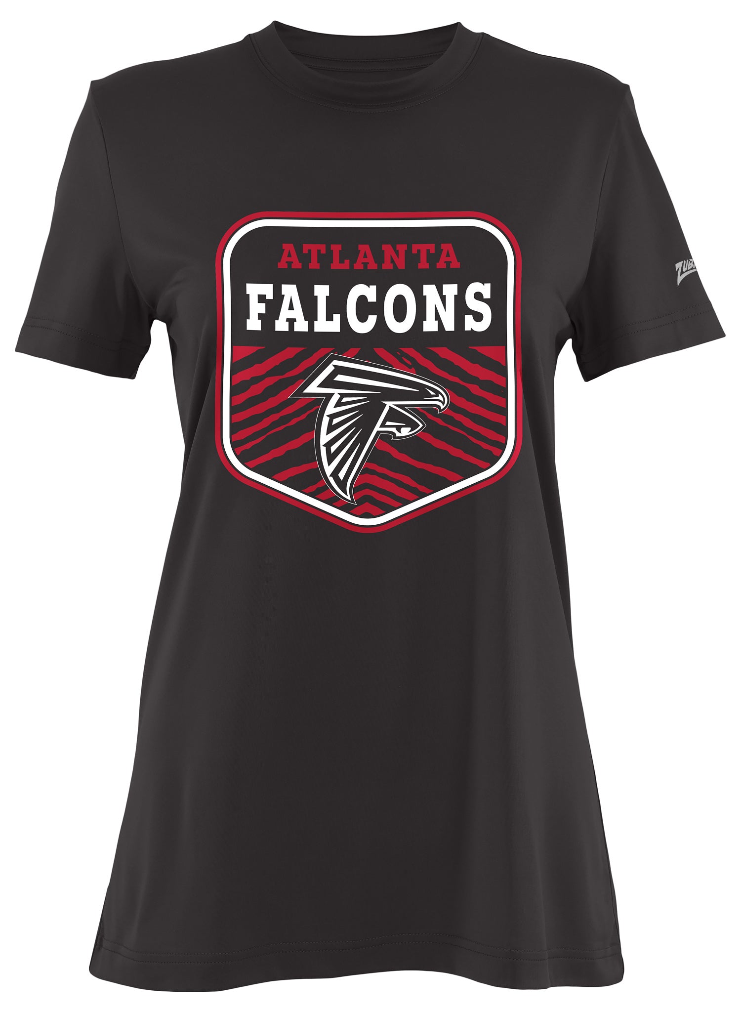 Zubaz NFL Women's Kicker Team Color Short Sleeve T-Shirt, Atlanta Falcons